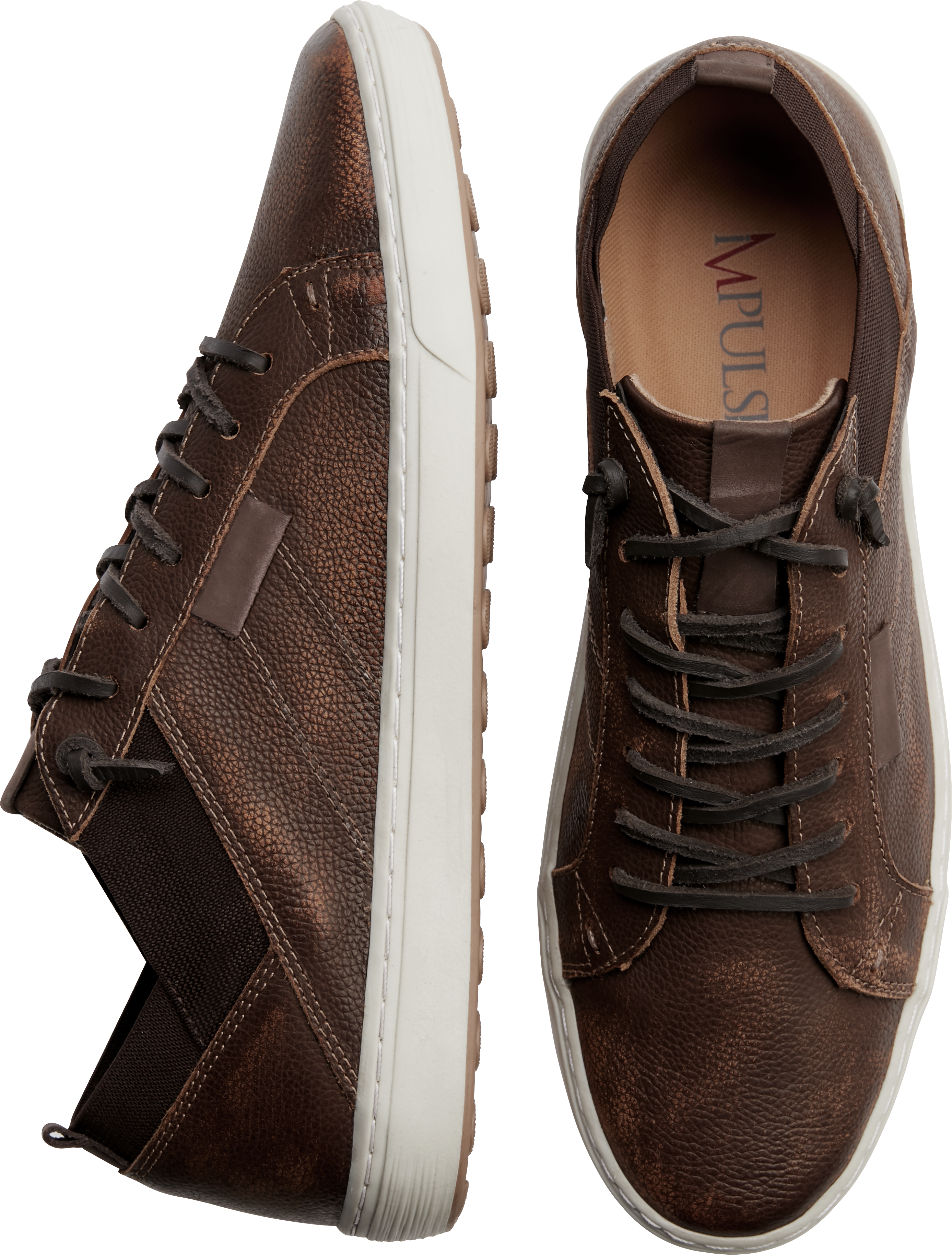 brown leather casual sneakers