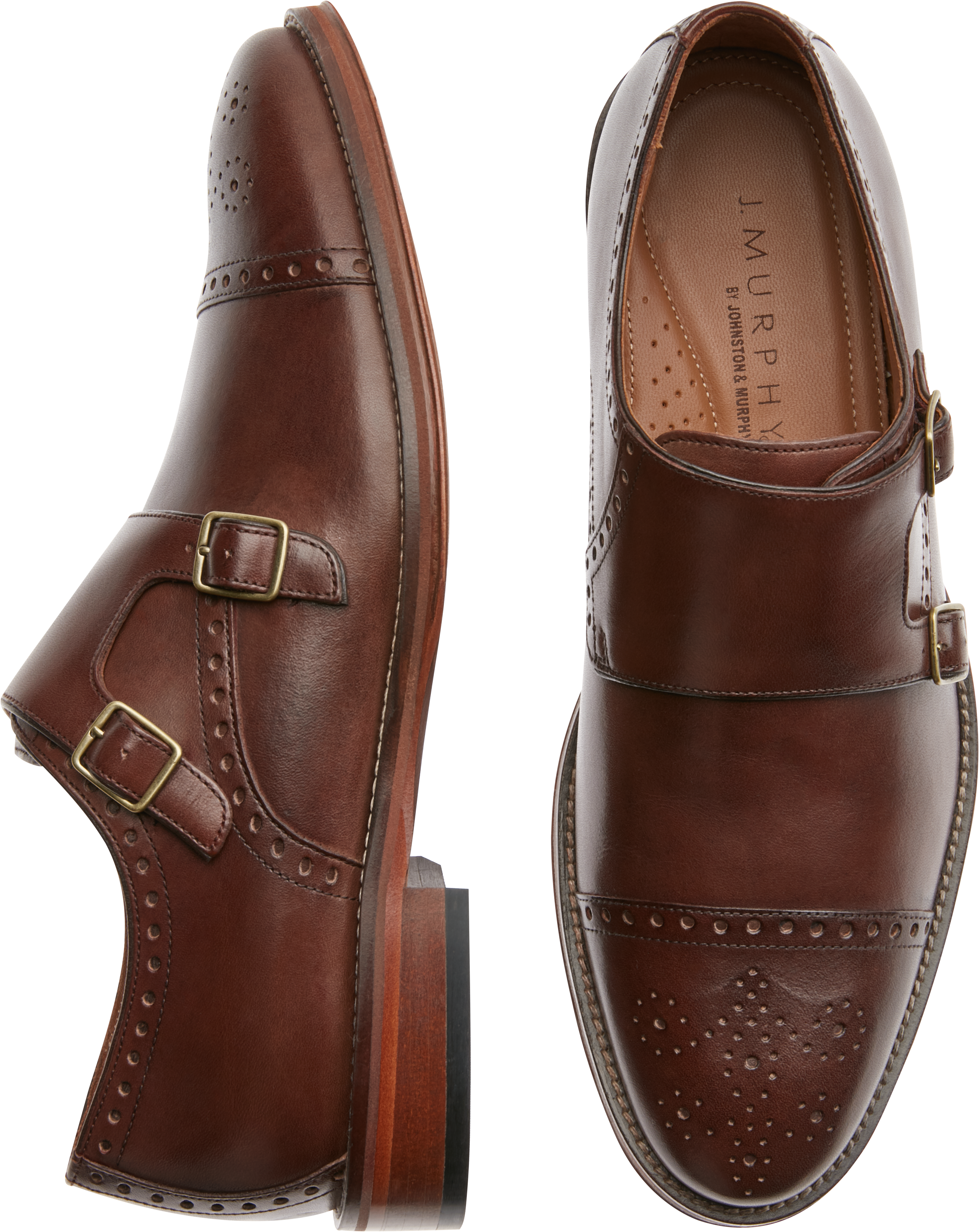 brown leather slip on shoes
