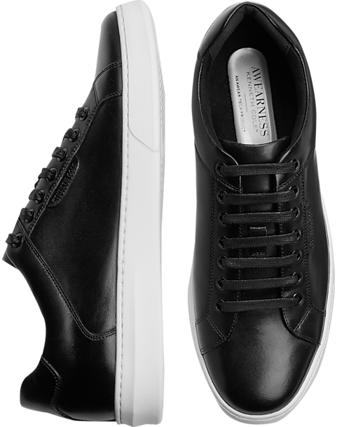 Awearness Kenneth Cole Logan Black Suit Sneakers - Men's Shoes | Men's ...
