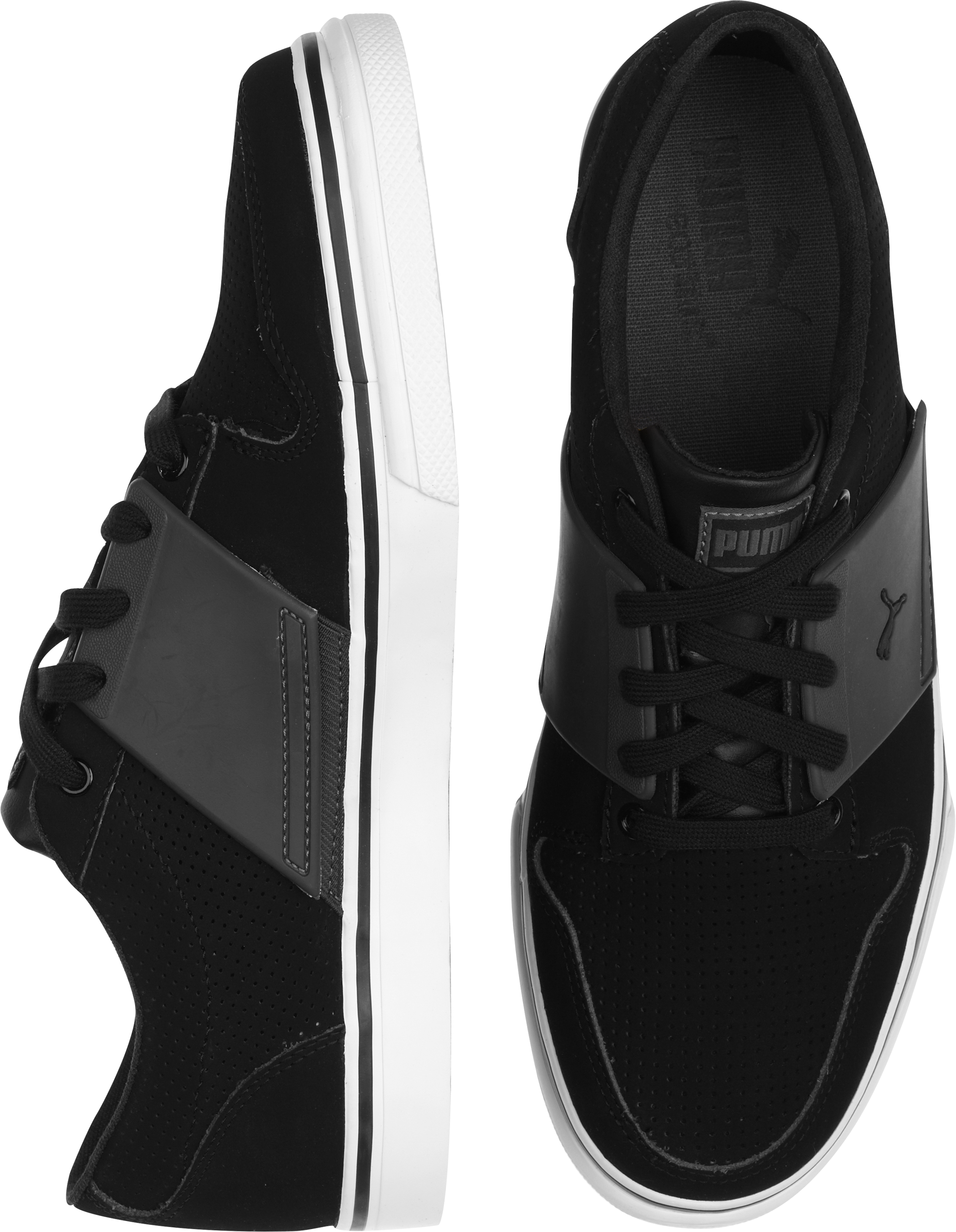 Puma El Ace Black and Charcoal Sneakers 