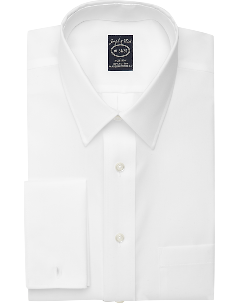 Joseph & Feiss White French Cuff Modern Fit Dress Shirt