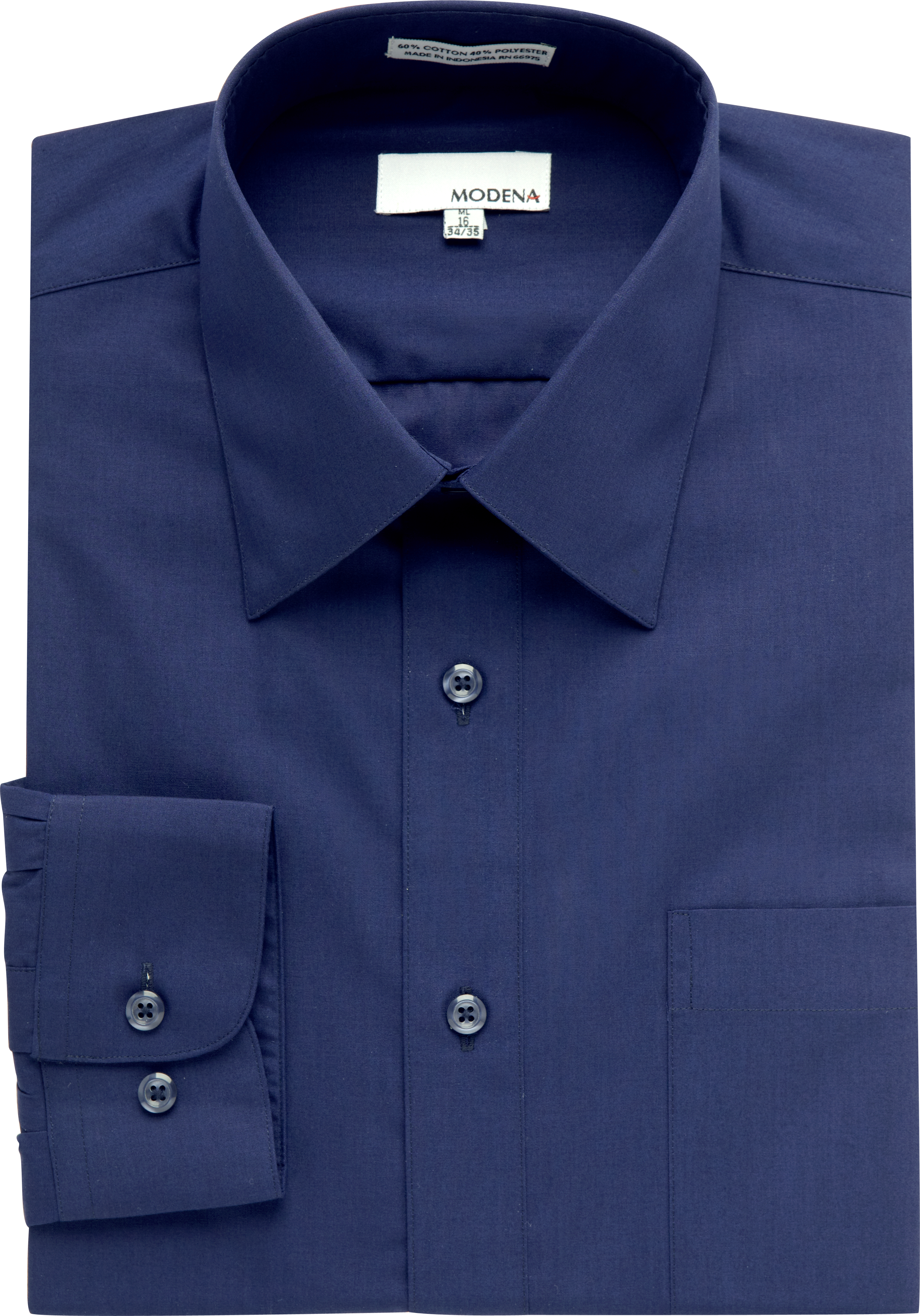 Shirts Modena Royal Blue Long Sleeve Dress Shirt Big roegh.nl