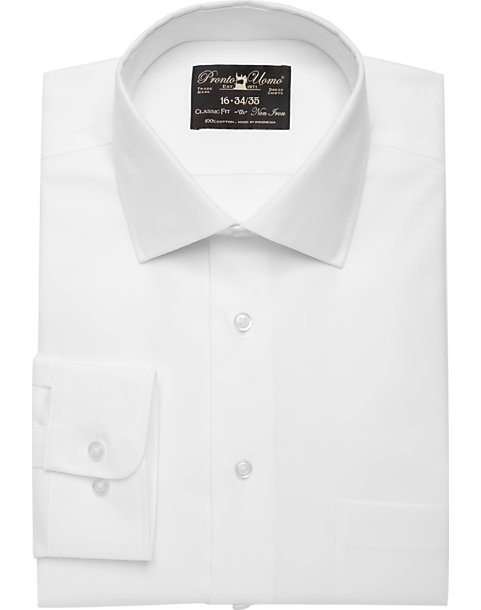 Pronto Uomo Queen's Oxford White Dress Shirt - Men's Shirts | Men's ...
