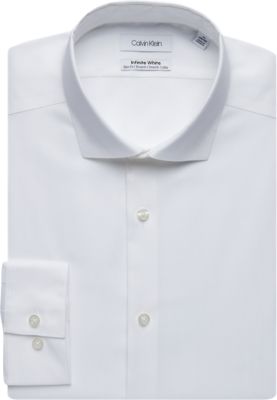 calvin klein slim fit white dress shirt