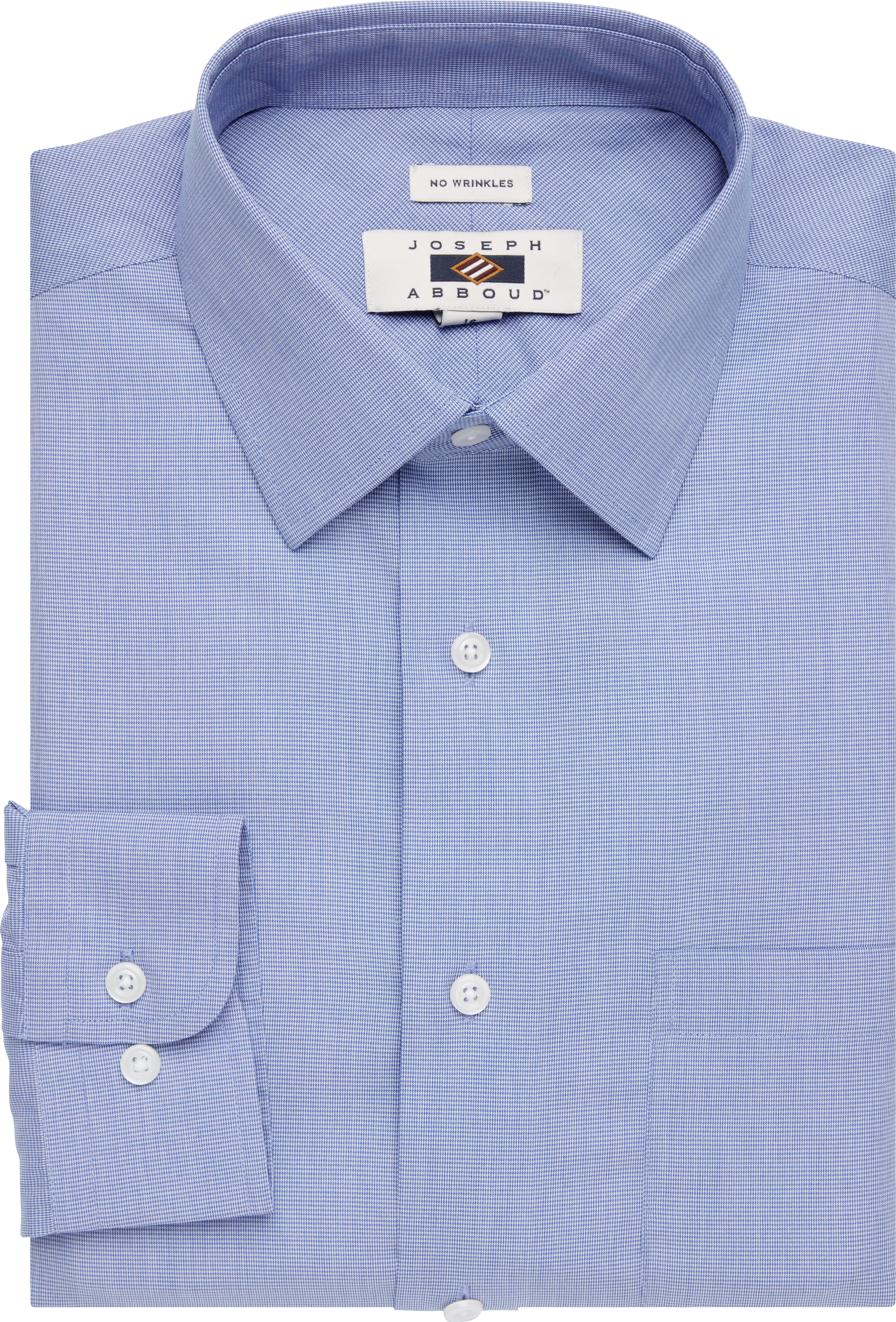 Joseph Abboud Blue Check Egyptian Cotton Dress Shirt - Men's Classic ...