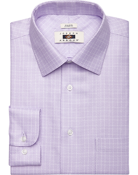 Joseph Abboud Lavender Check Classic Fit Dress Shirt - Men's Classic ...