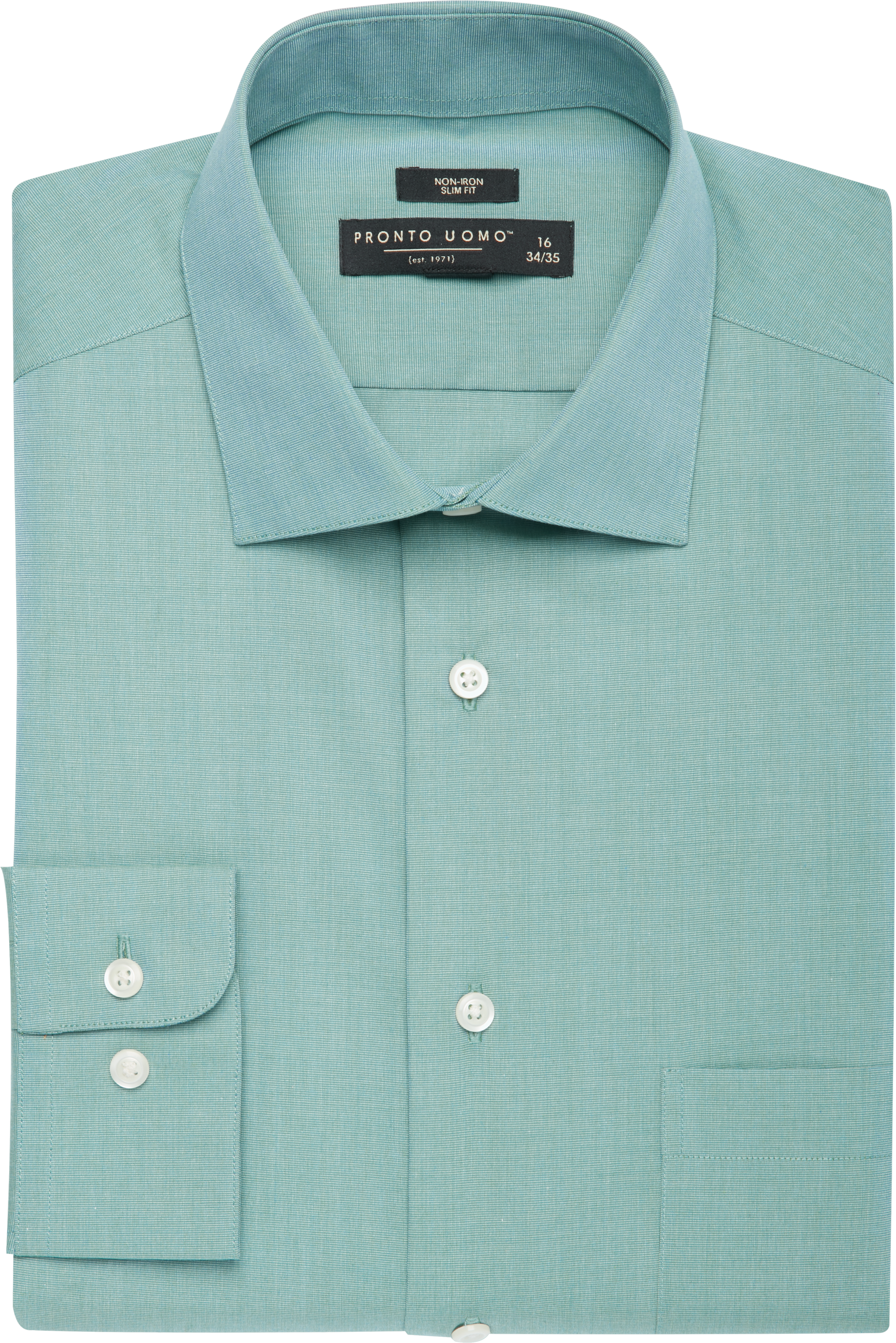 Pronto Uomo Green Slim Fit Dress Shirt - Men's Shirts | Men's Wearhouse