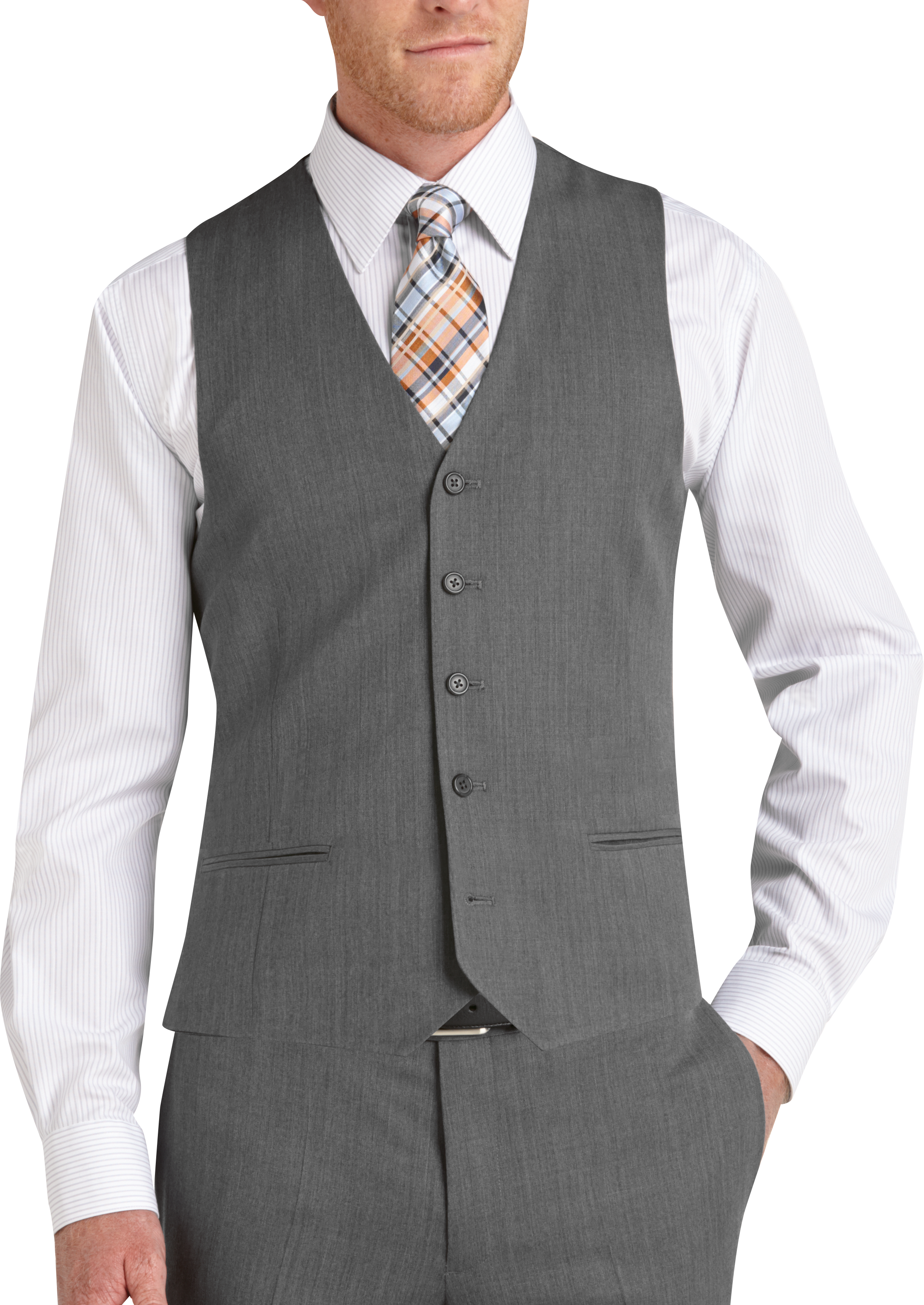 Egara Medium Gray Suit Separates Slim Fit Vest - Men's Suit Separate ...