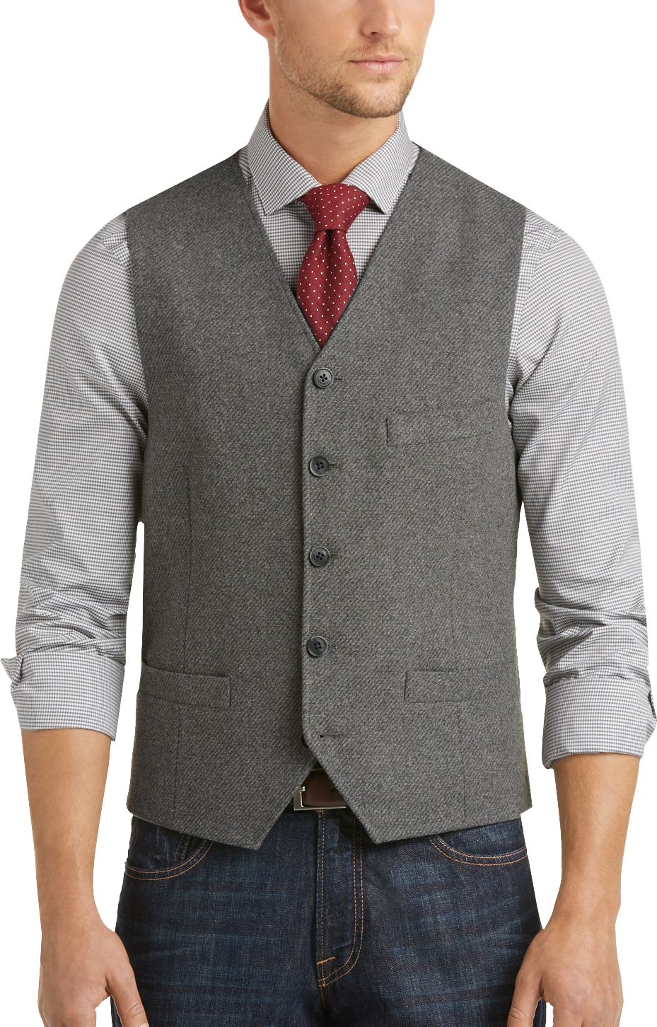 Egara Medium Gray Suit Separates Slim Fit Vest - Suit Separate Vests ...
