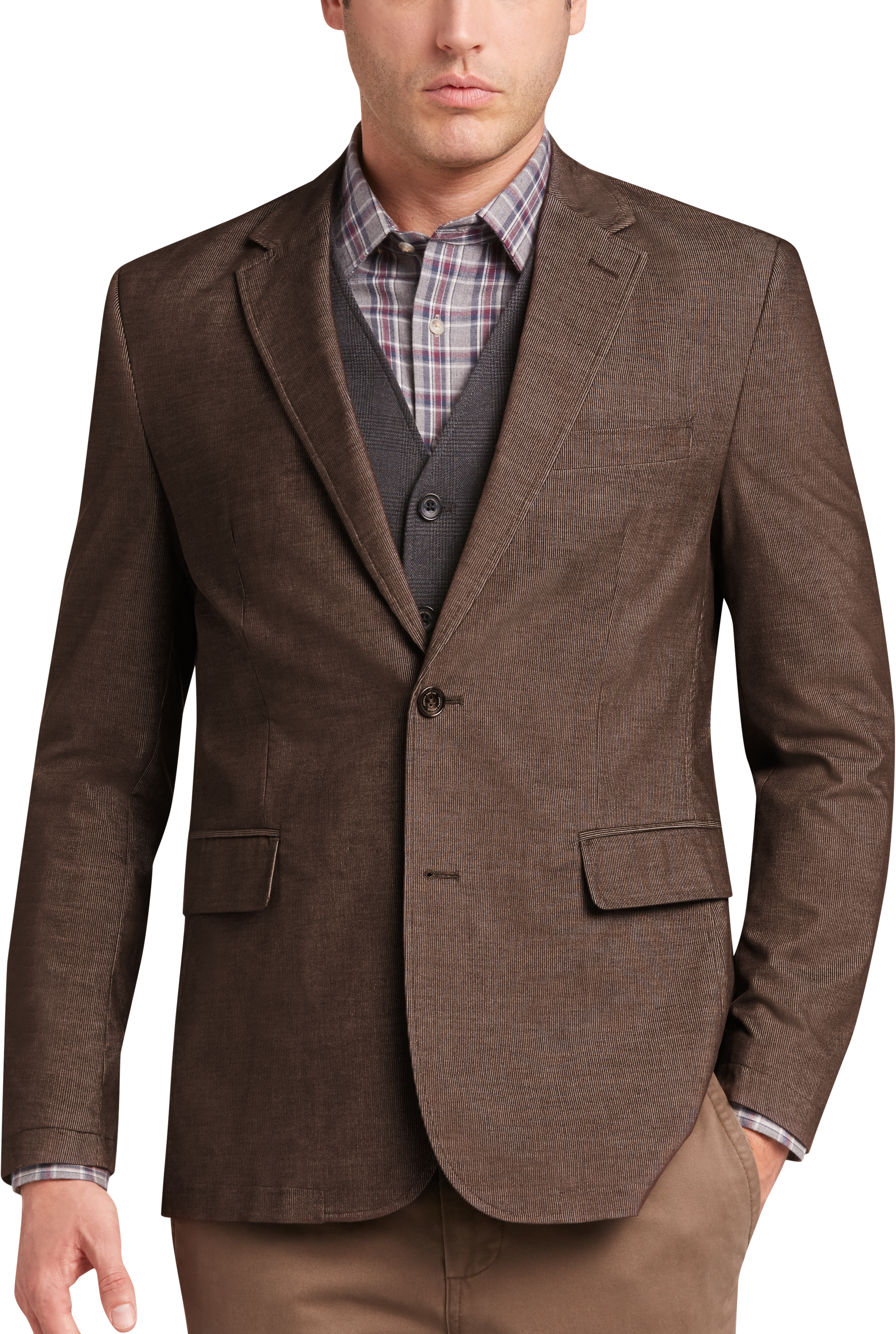 Joseph Abboud Taupe Corduroy Casual Coat - Men's Casual Coats | Men's ...