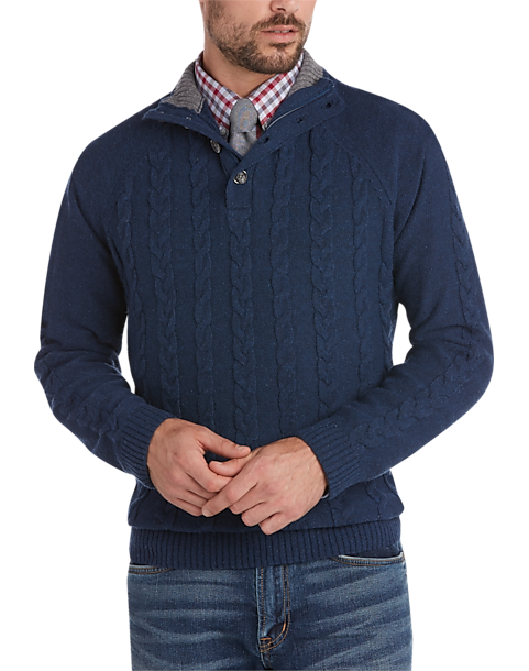 Joseph Abboud Midnight Blue Half-Zip Sweater - Men's Sweaters | Men's ...