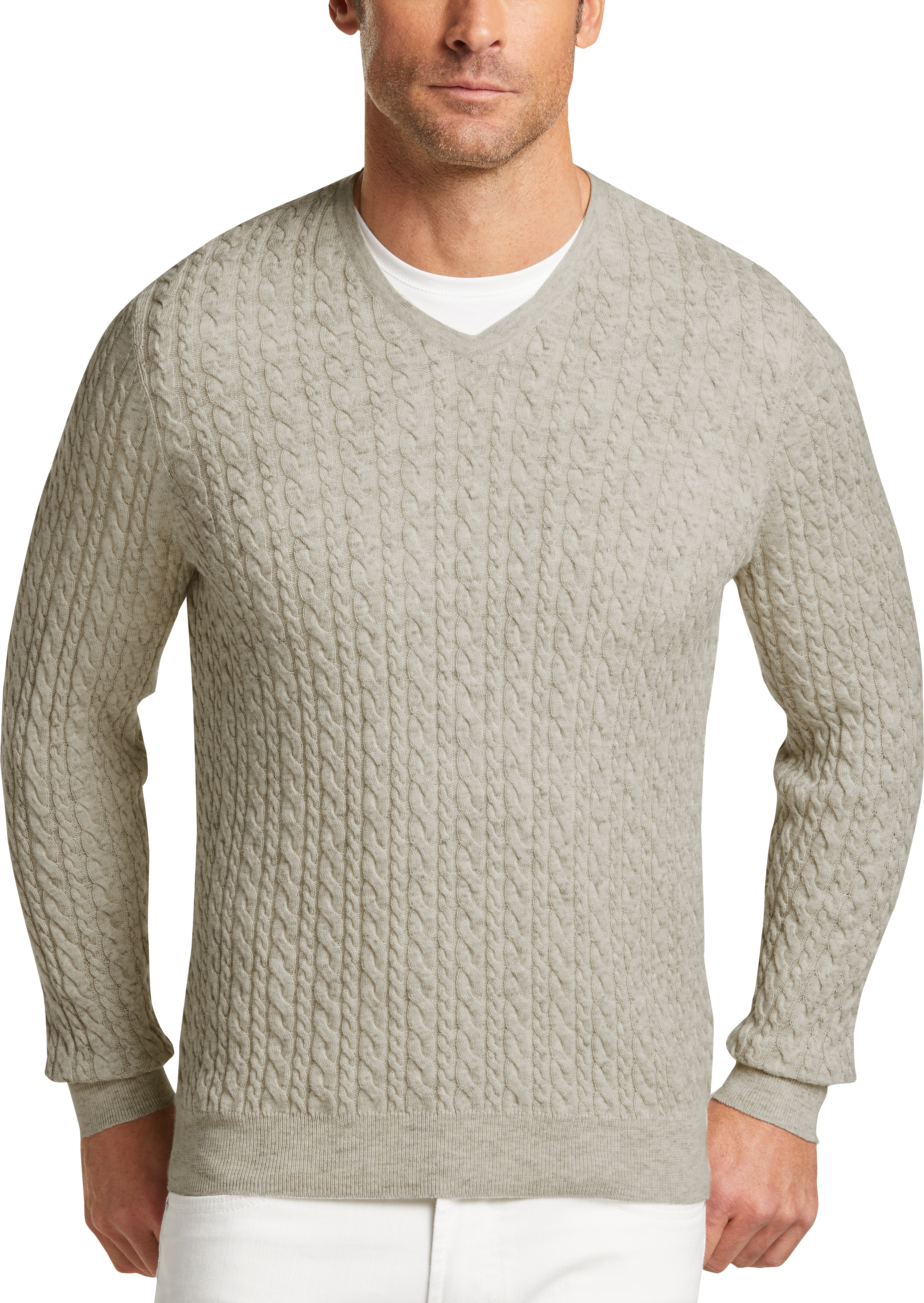Joseph Abboud Mushroom Tan Sweater - Men's Sweaters | Men's Wearhouse