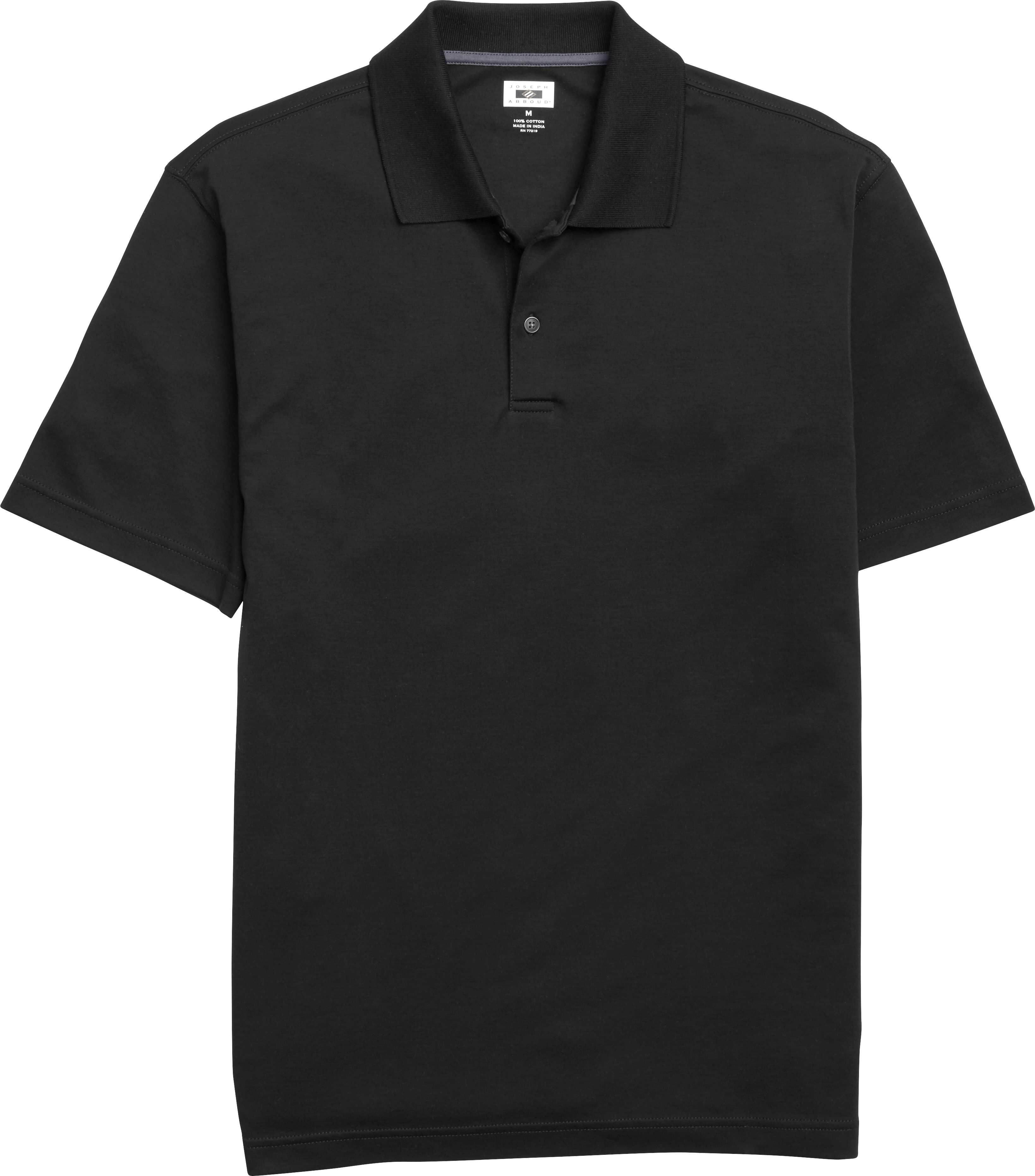 Joseph Abboud Black Pima Cotton Polo Shirt - Men's Golf Shirts | Men's ...