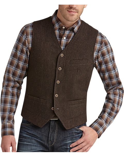 Joseph Abboud Brown Modern Fit Vest - Tailored Vests | Men's Wearhouse