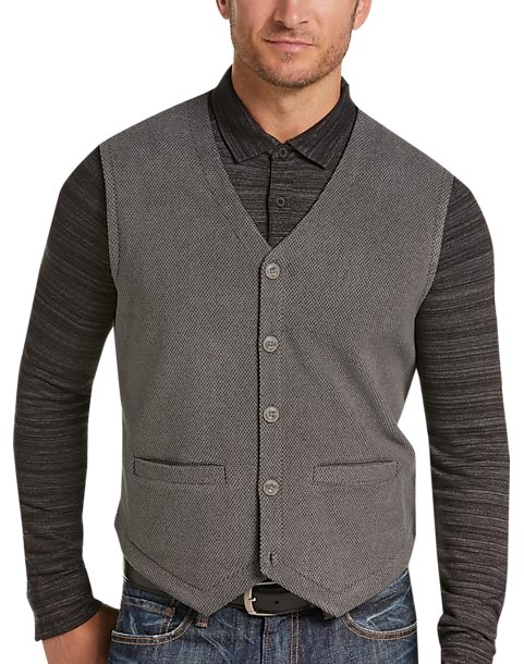 Joseph Abboud Gray Diamond Knit Vest - Men's Shirts | Men's Wearhouse