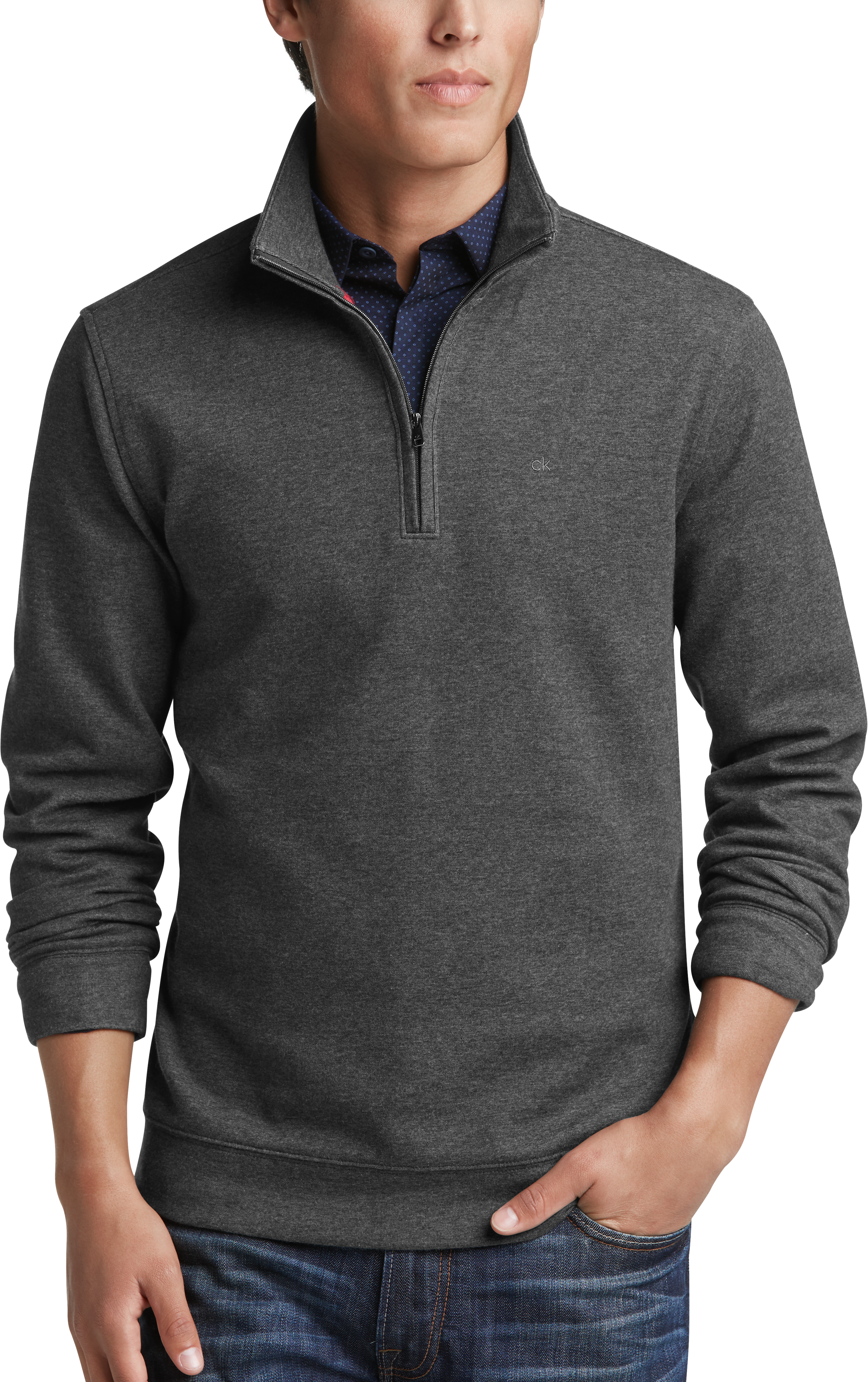 calvin klein classic quarter zip