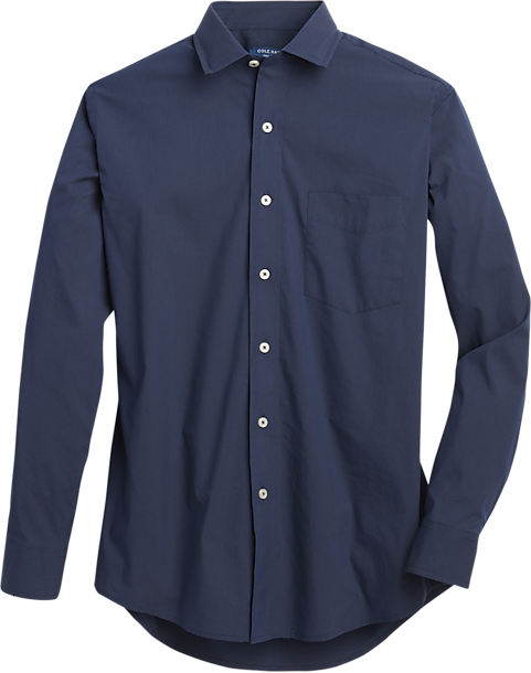 Cole Haan Grand.ØS Navy Stripe Modern Fit Sport Shirt - Men's Shirts ...
