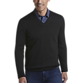 JOE Joseph Abboud Black Slim-Fit V-Neck Knit Sweater - Men's Shirts ...