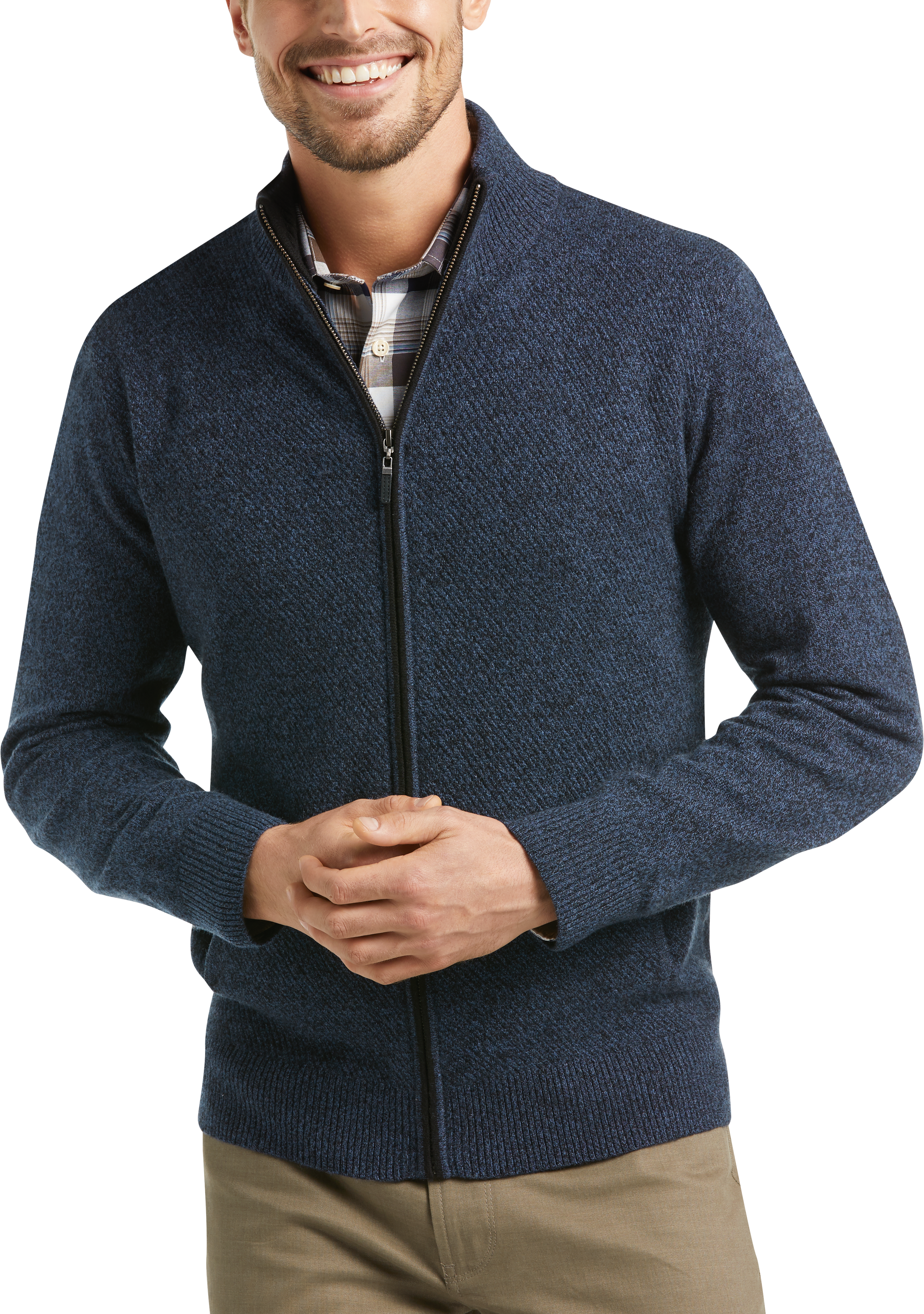 zip front cardigan mens