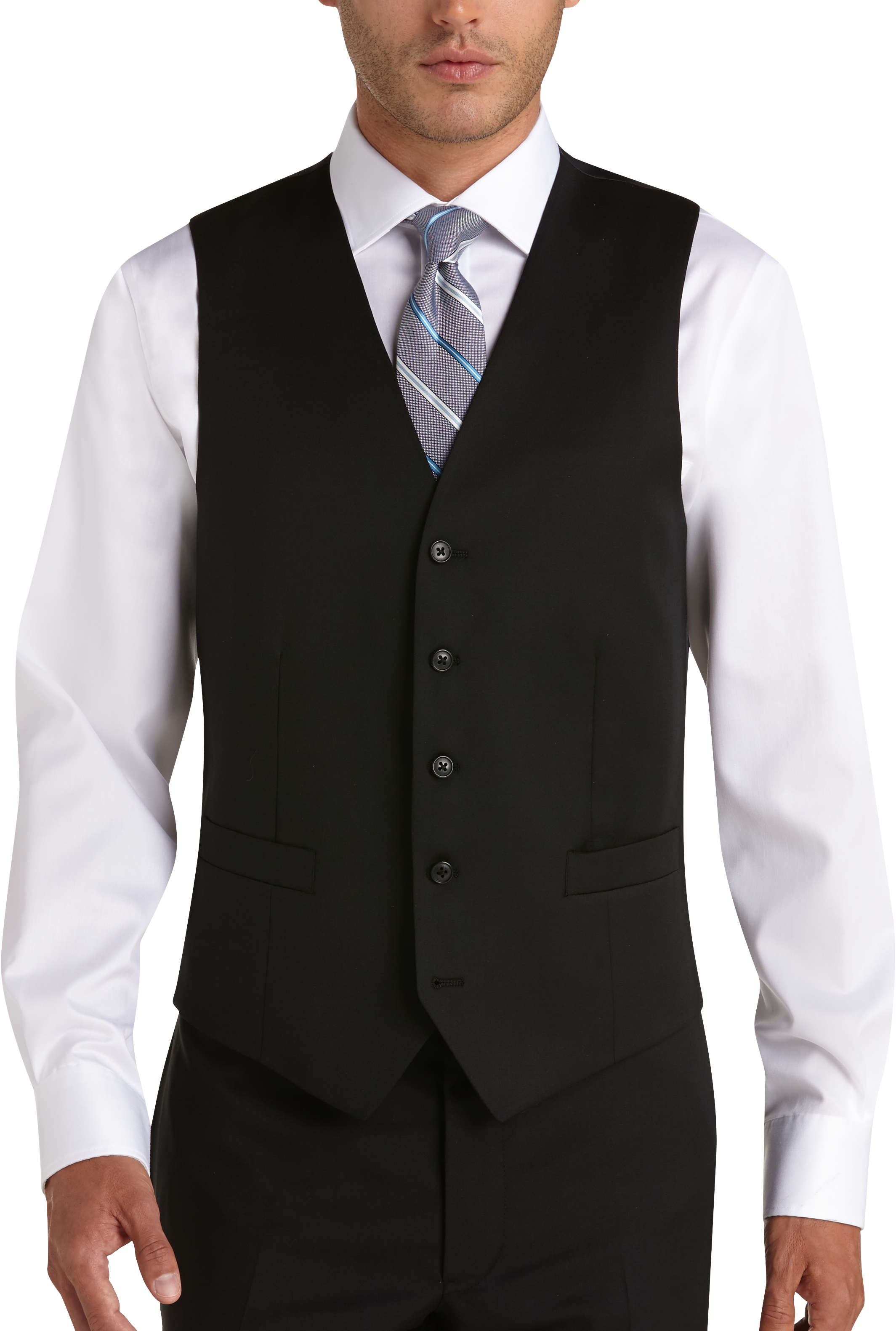 Joseph Abboud Black Modern Fit Suit Separates Vest - Men's Suit ...