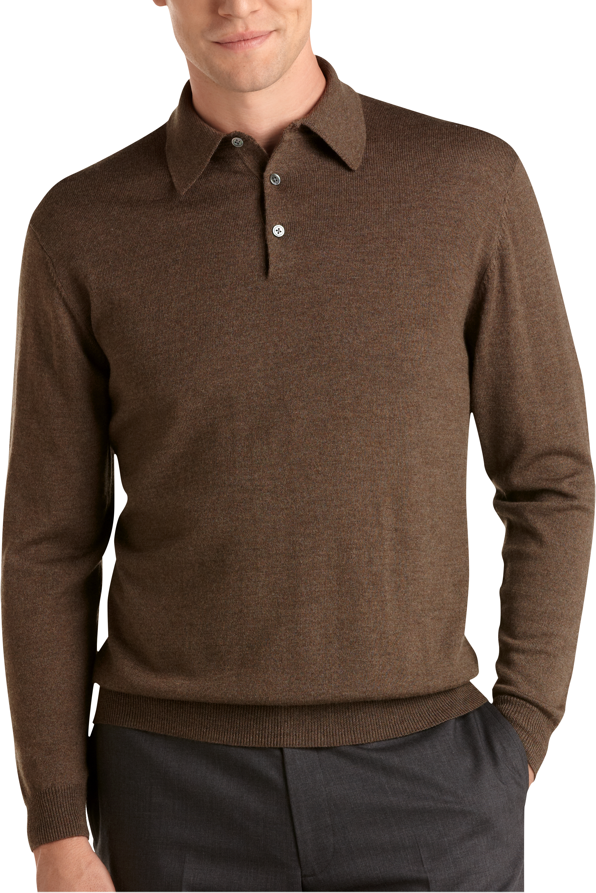 Merino Wool Polo Sweater | Mens Wearhouse