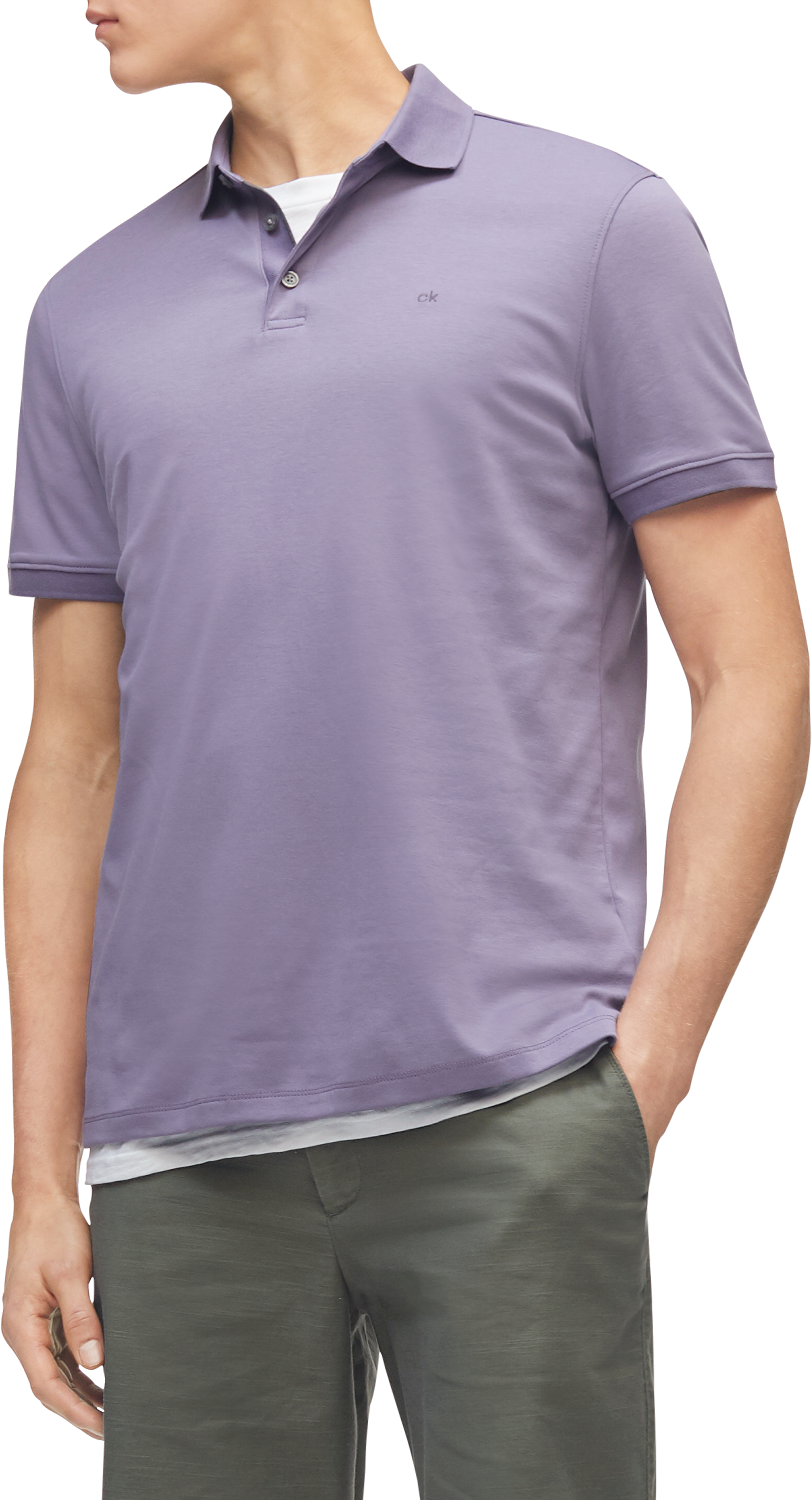 calvin klein liquid cotton polo shirt