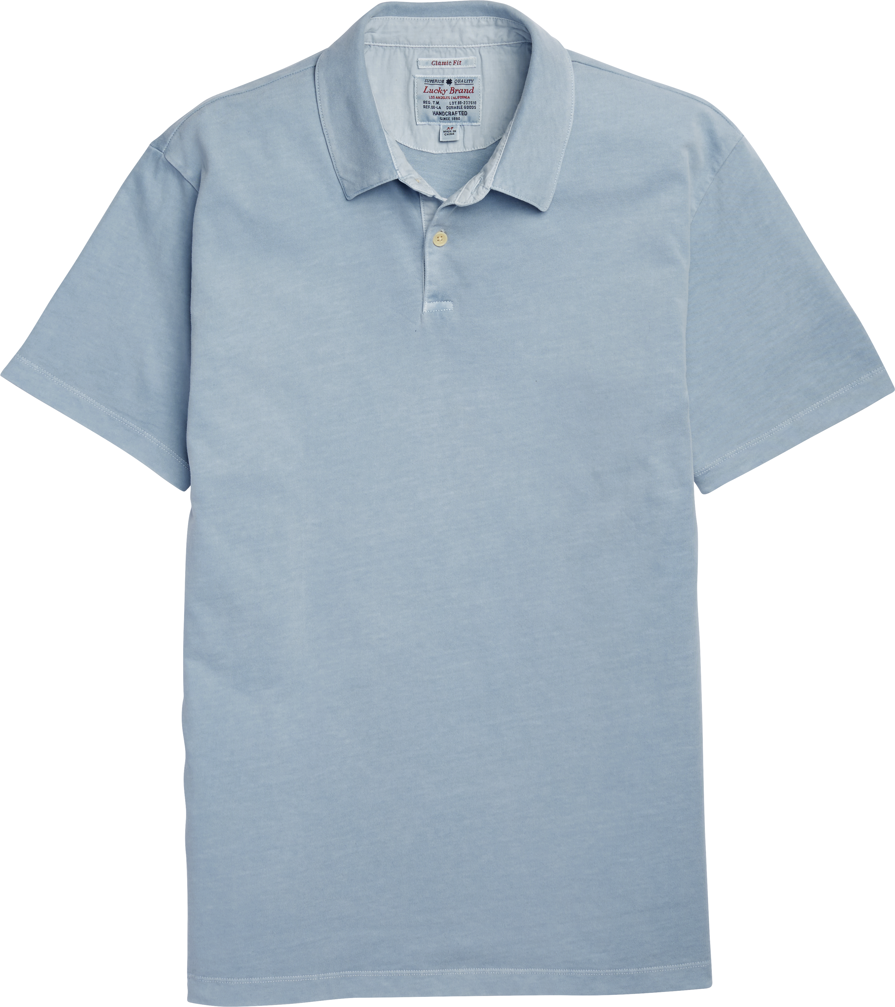Lucky Brand Dusty Blue Polo Shirt - Men's T-Shirts | Men's Wearhouse