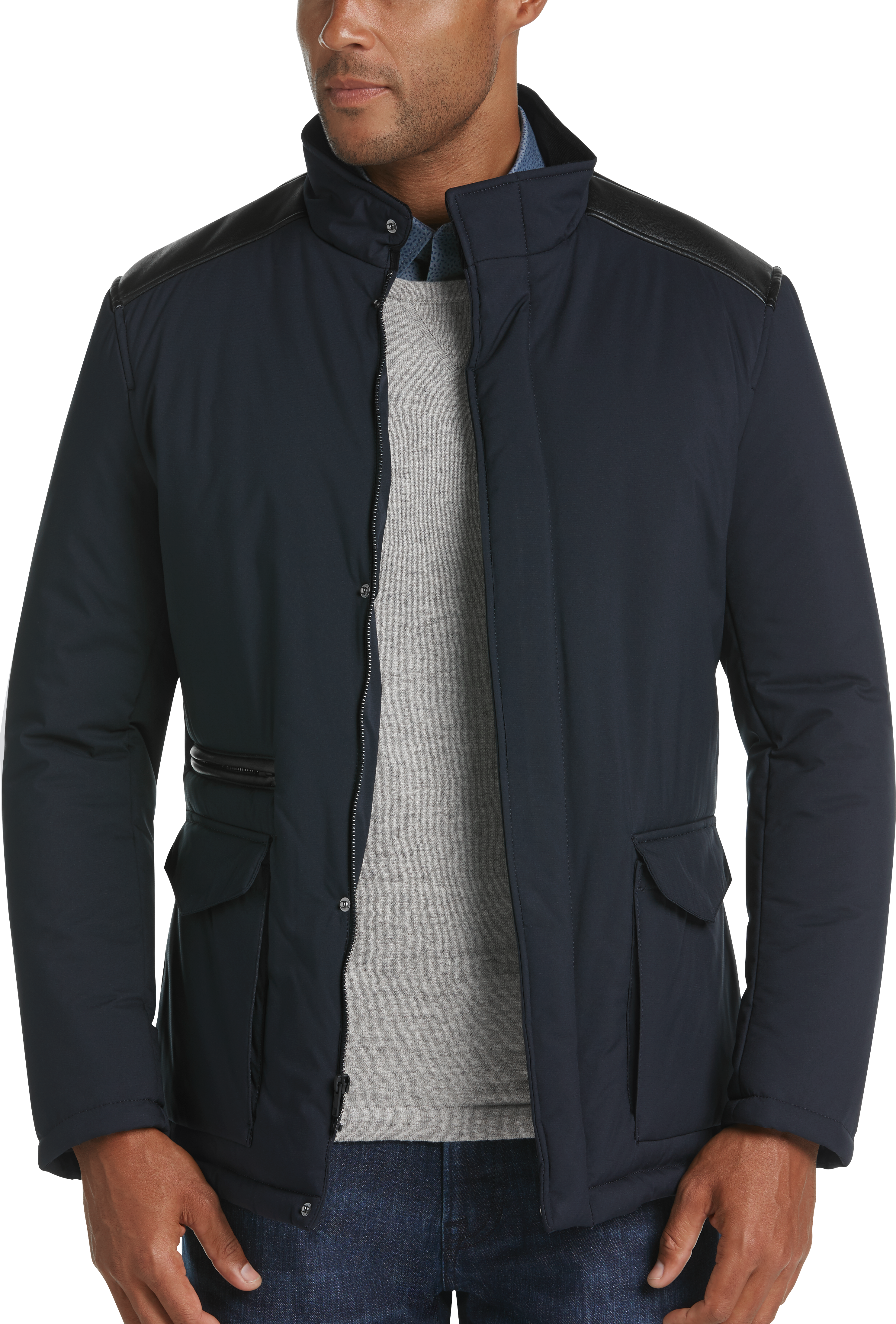 Pronto Uomo Navy Quilted Jacket