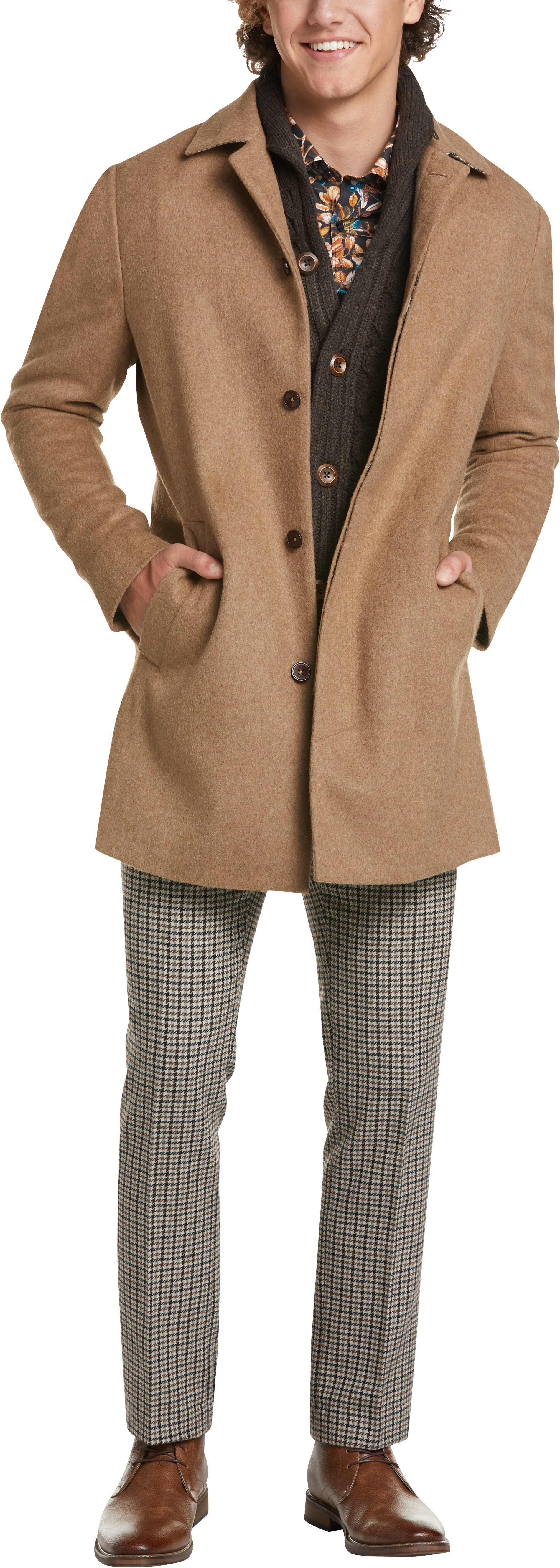 Paisley Gray Slim Fit Topcoat Camel Men S Sale Men S Wearhouse