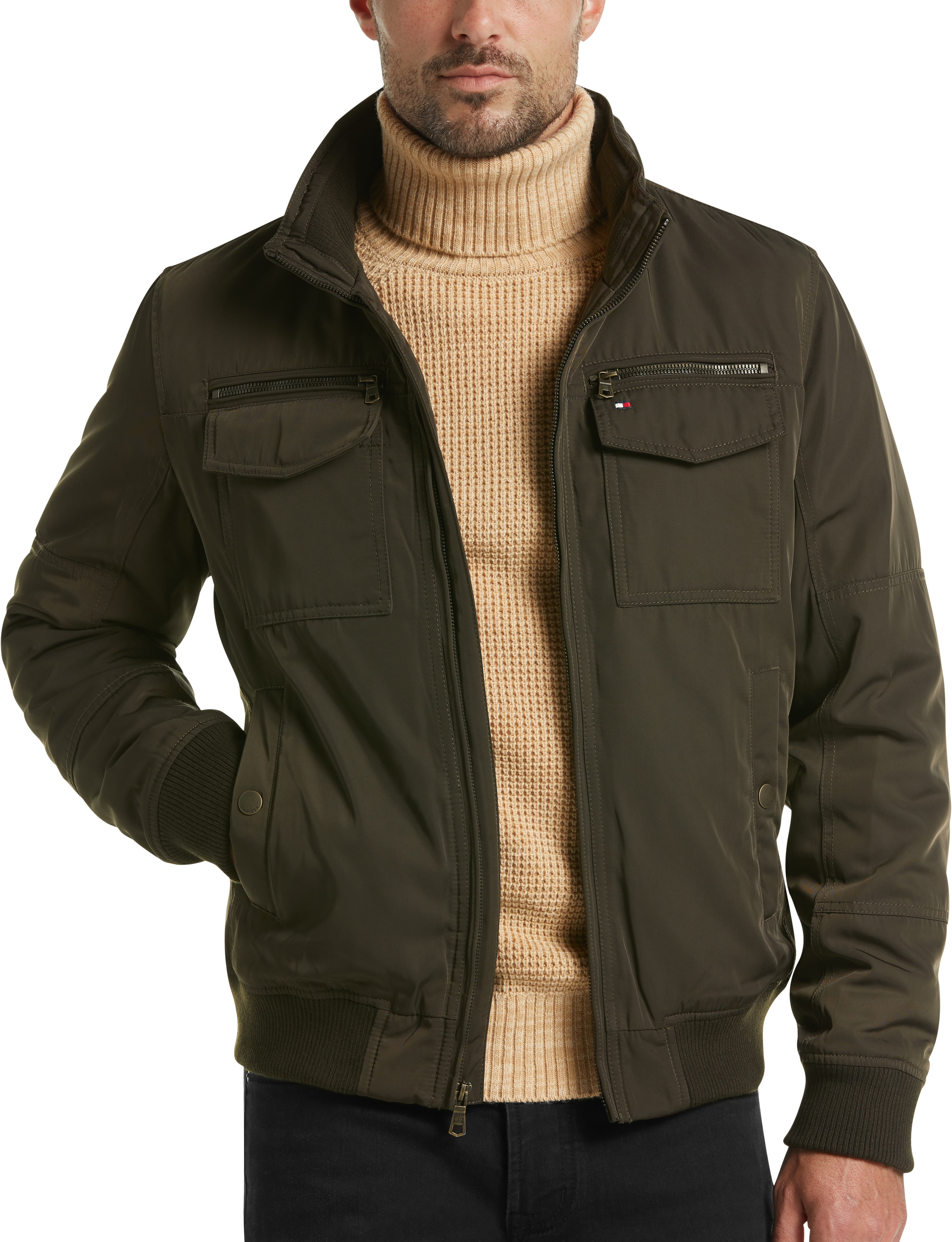 tommy hilfiger bomber jacket green