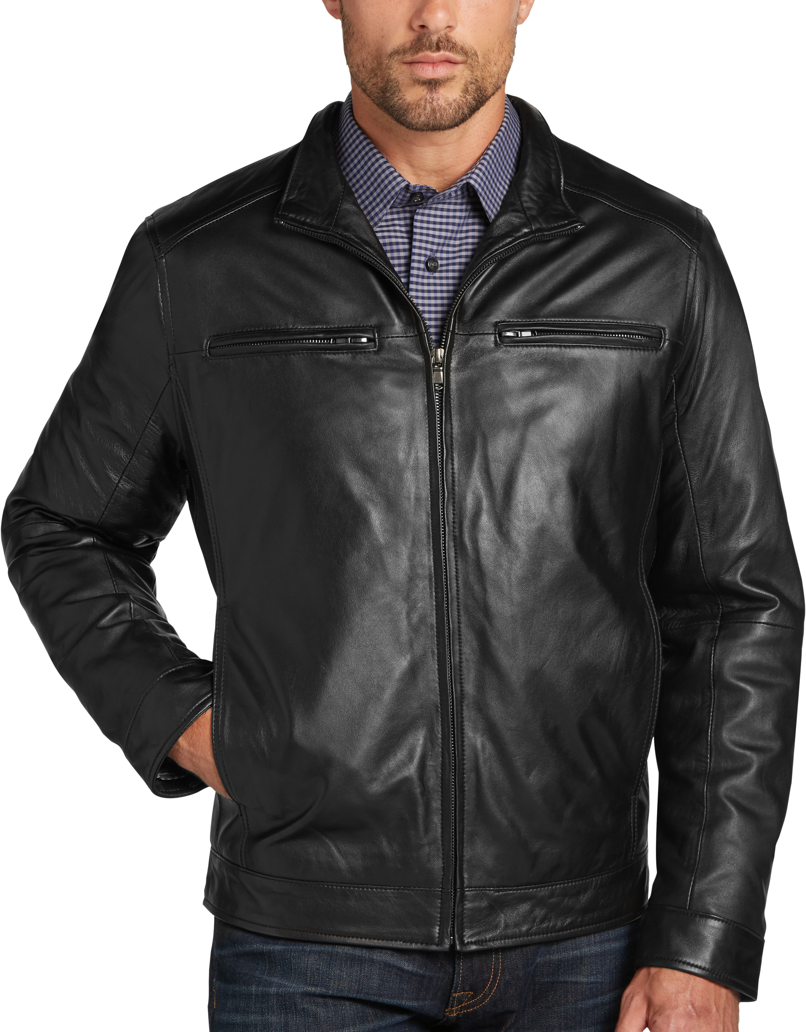 Mens Genuine Leather Jacket | Mens Wearhouse