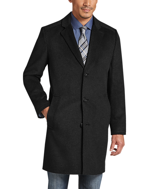 Egara Charcoal Gray Slim Fit Topcoat - Men's Topcoats | Men's Wearhouse