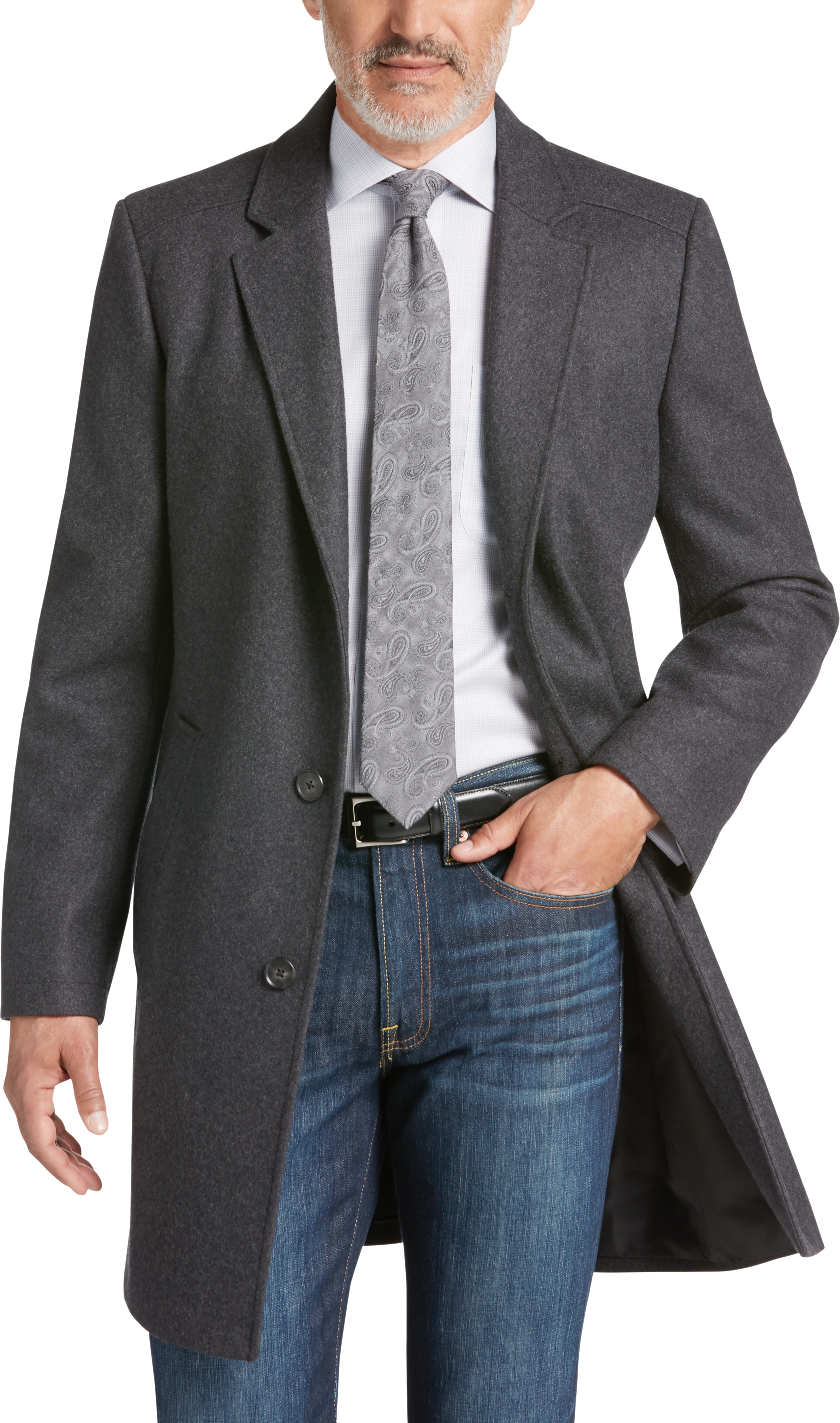 Egara Men's Slim Fit Topcoat