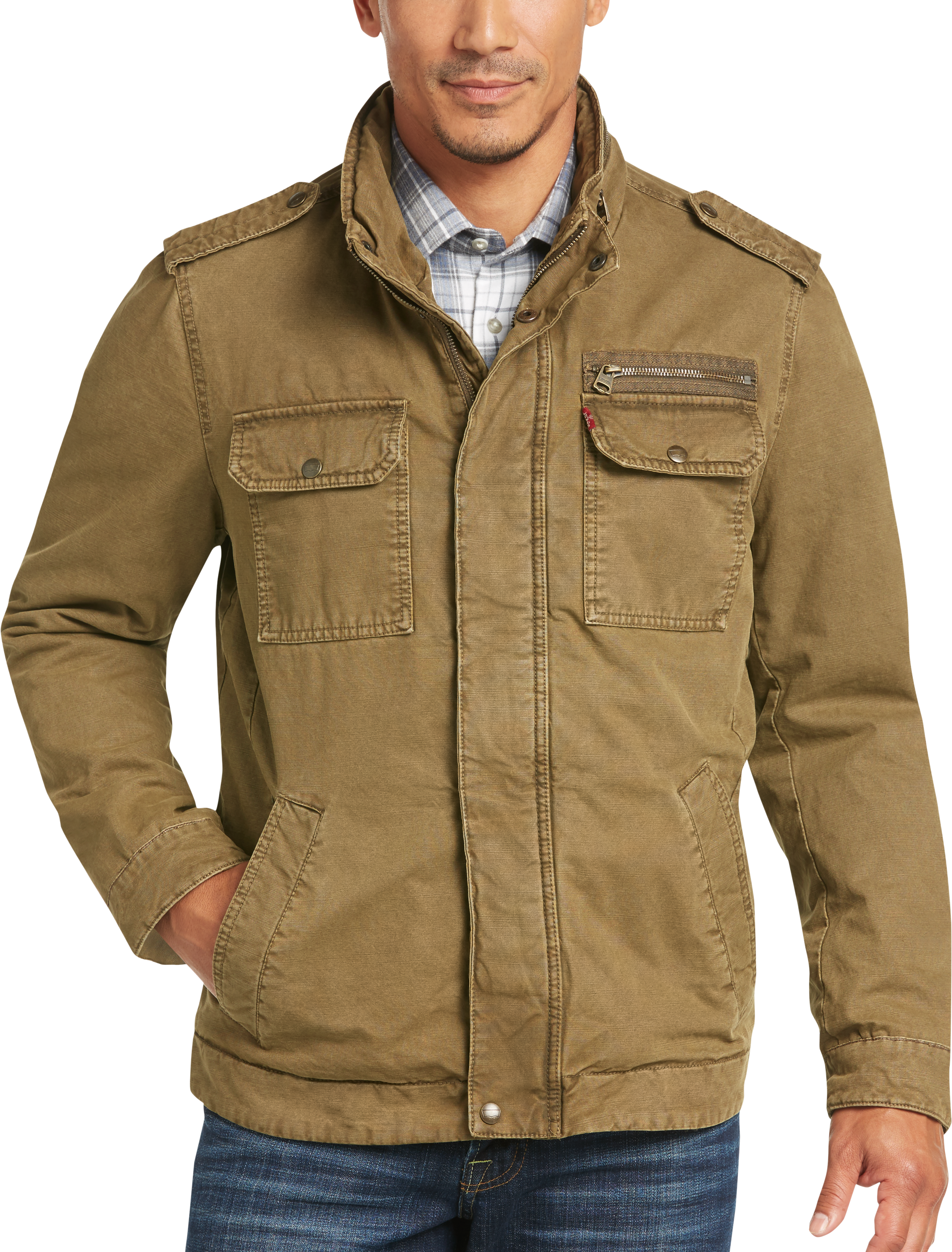 Levi's® Tan Modern Fit Field Jacket - Men's Outerwear | Men's Wearhouse