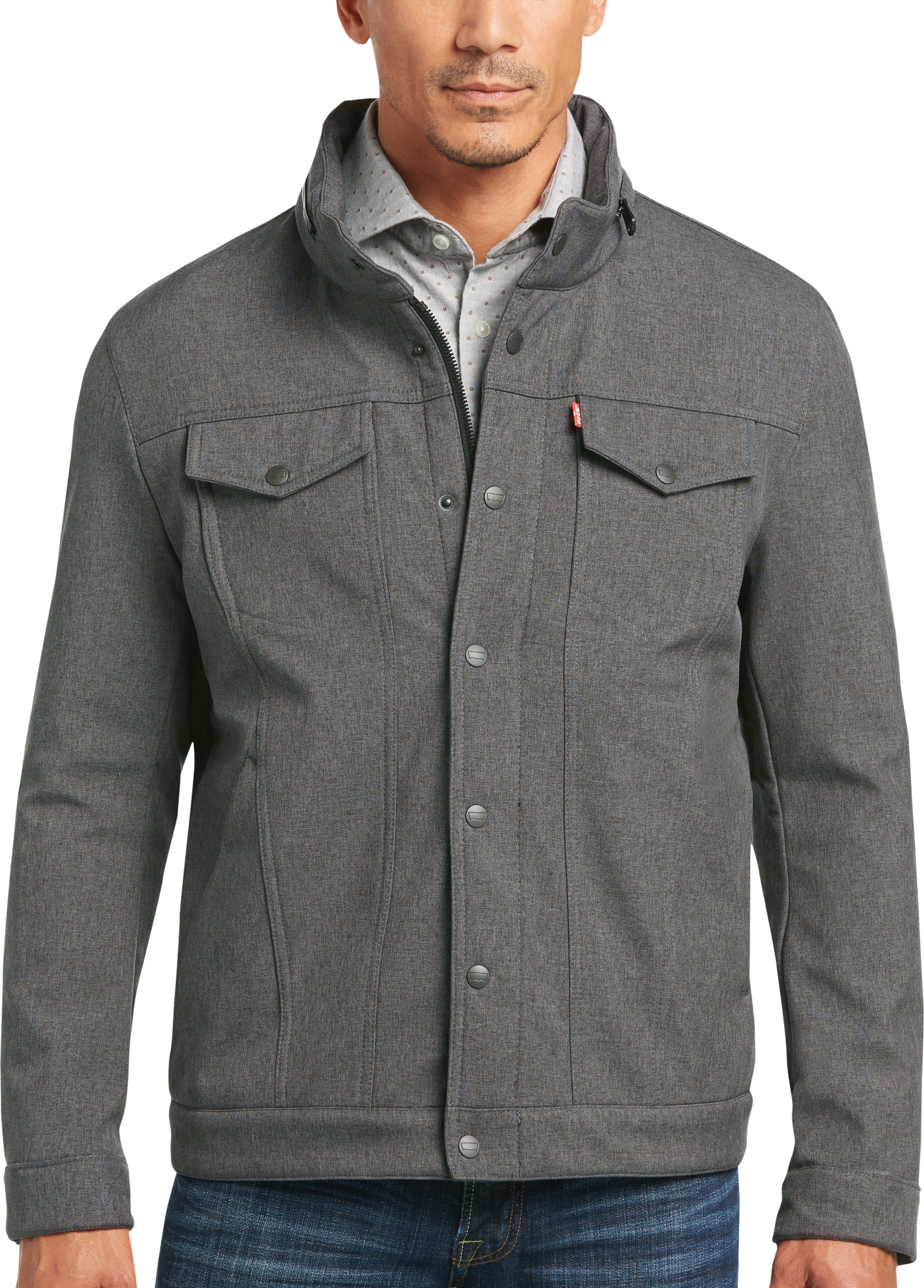 levi's charcoal trucker jacket