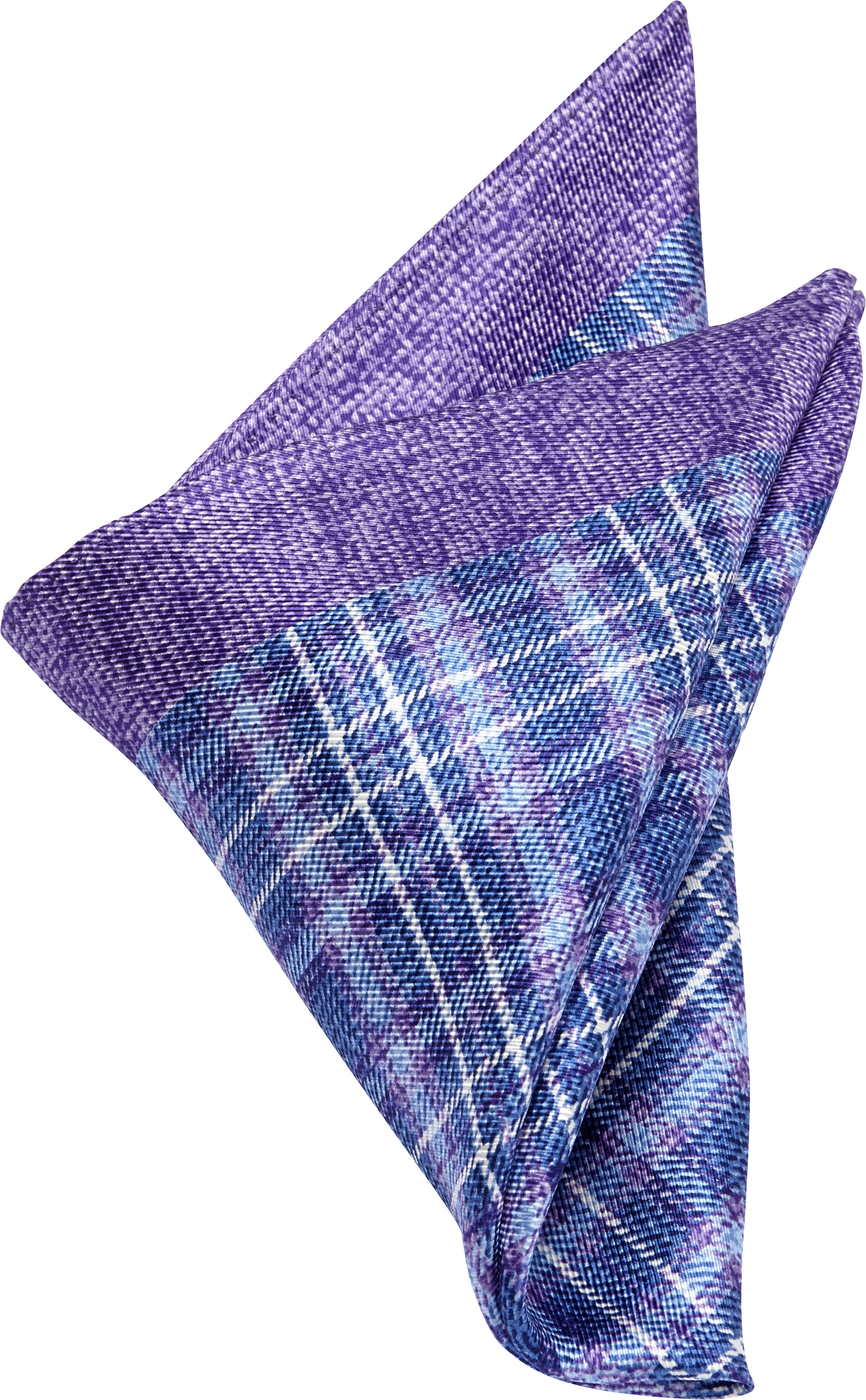 Joseph Abboud Purple Blue Plaid Pocket Square Men S