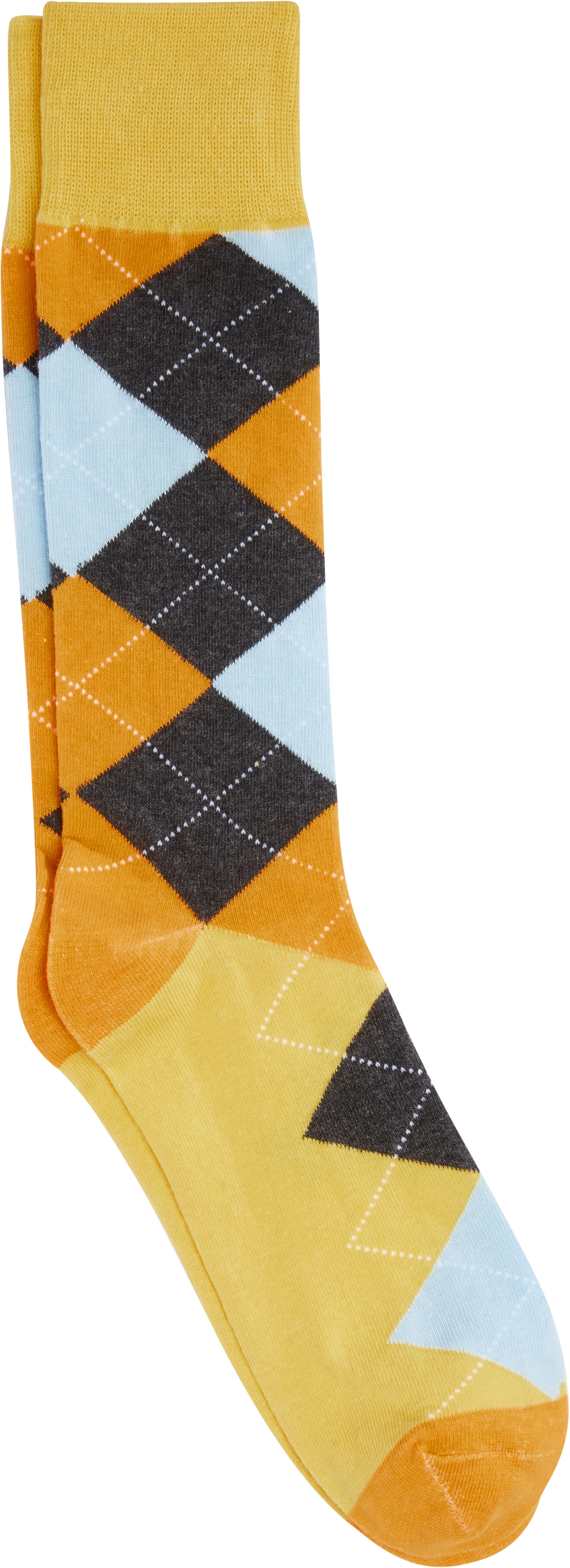 Egara Yellow Argyle Socks - Men's Accessories | Men's Wearhouse