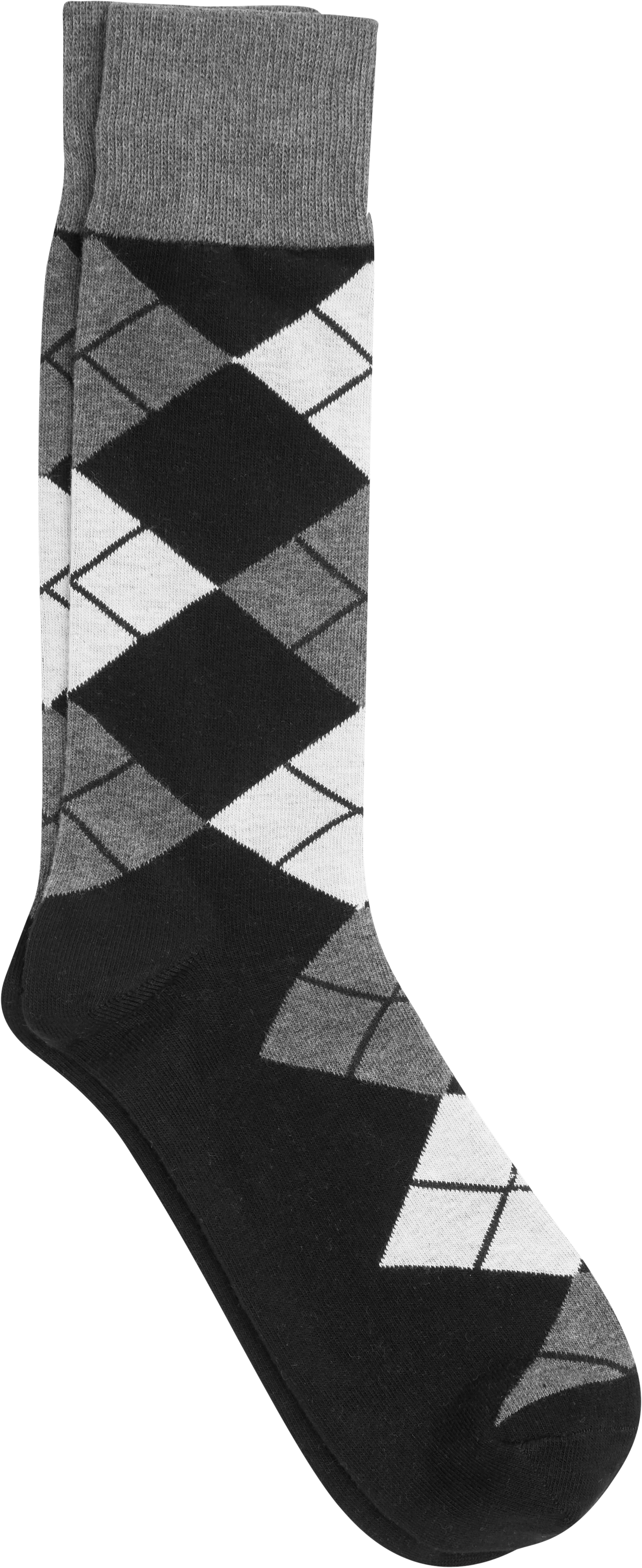 Egara Black & Gray Argyle Socks - Men's Accessories | Men's Wearhouse