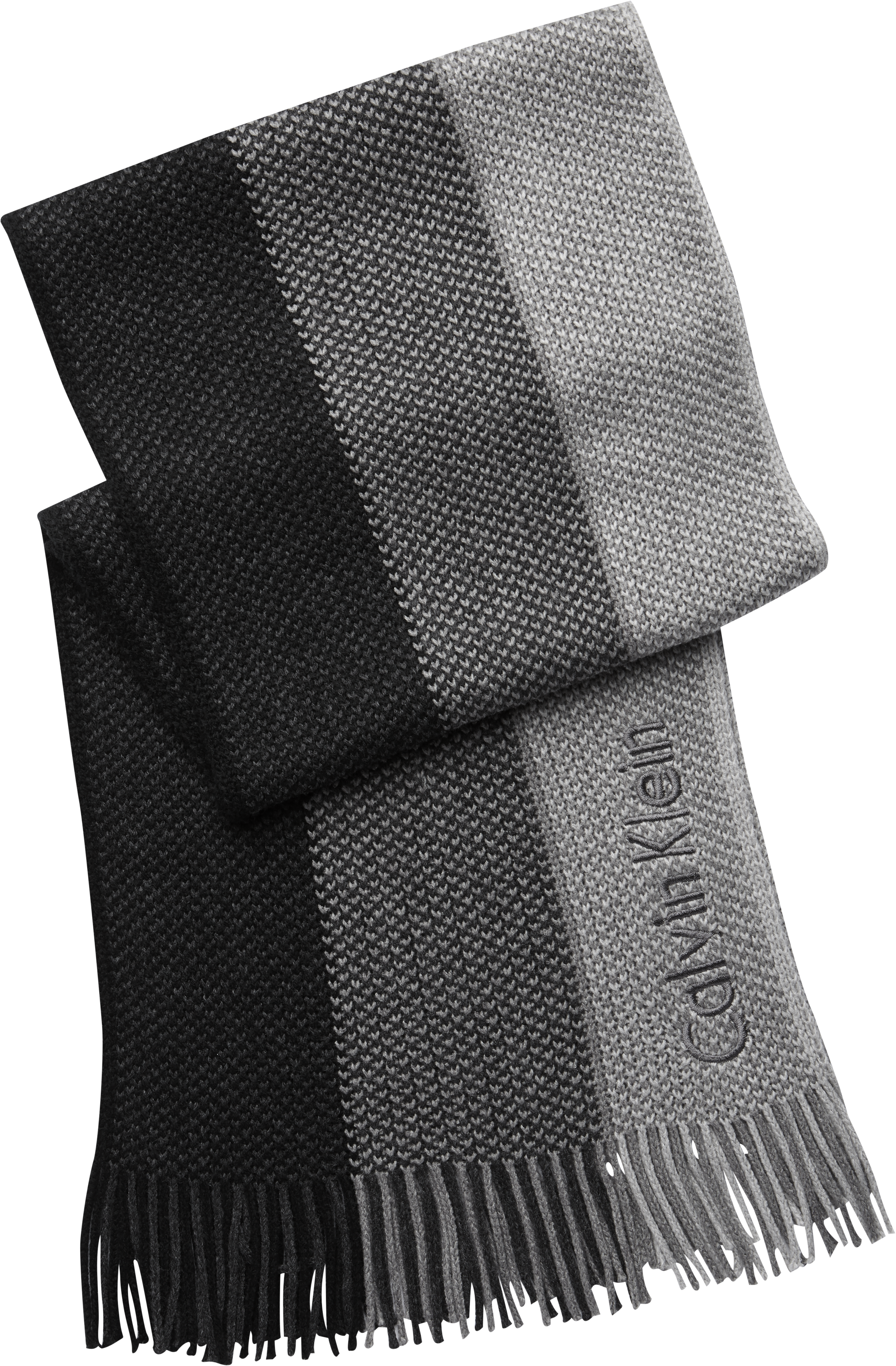 black and gray scarf