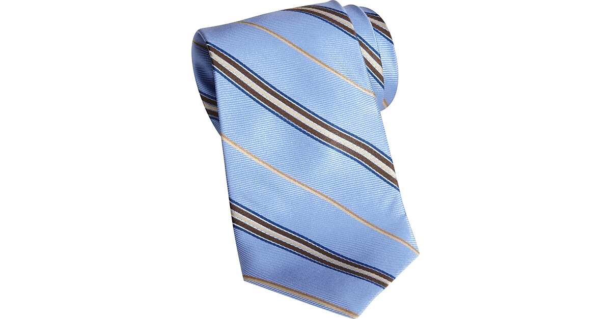 Jhane Barnes Light Blue Stripe Narrow Tie Men S Accessories