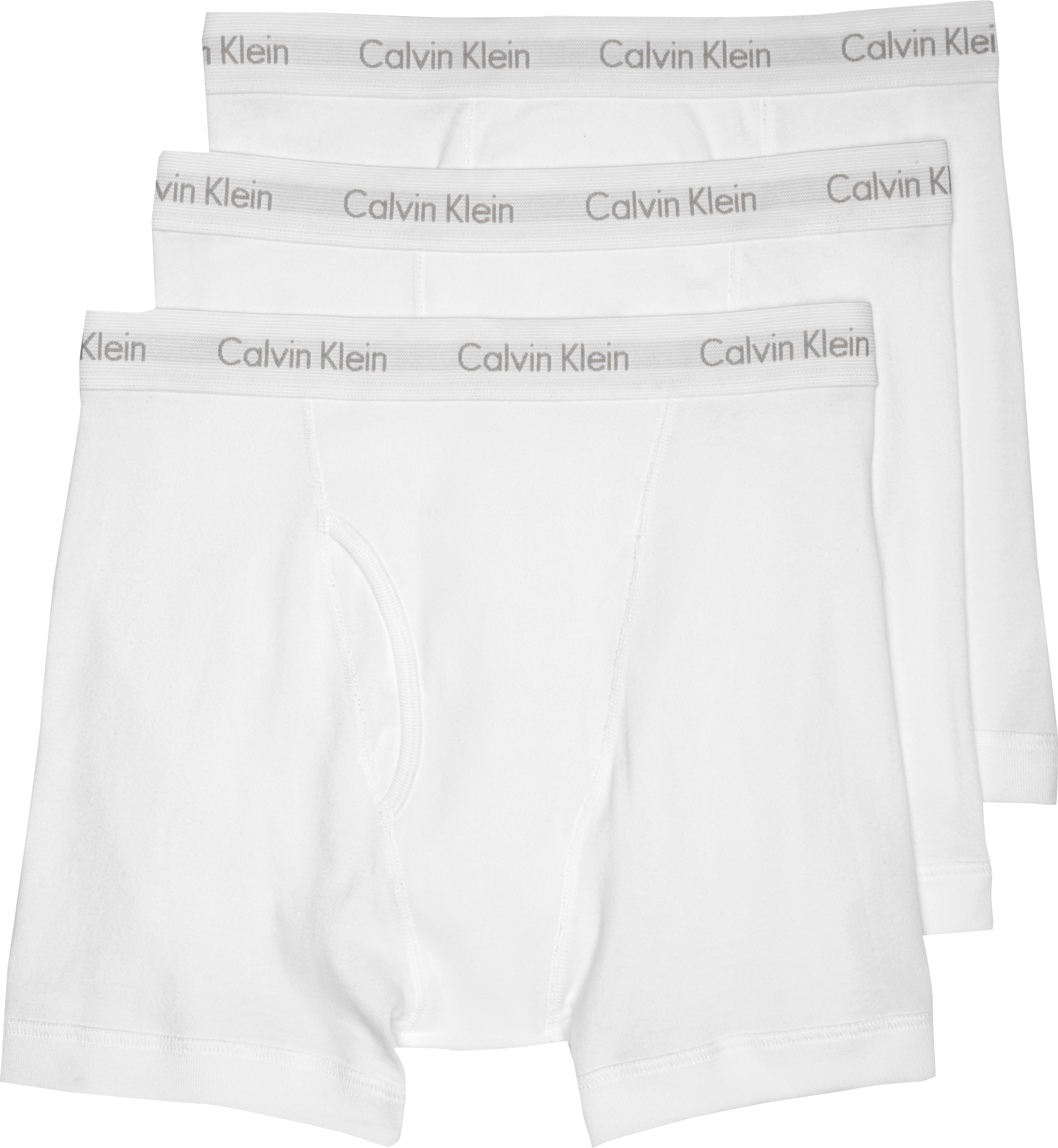 Calvin Klein White Cotton Classic Boxer Briefs, 3-Pack - Men's ...