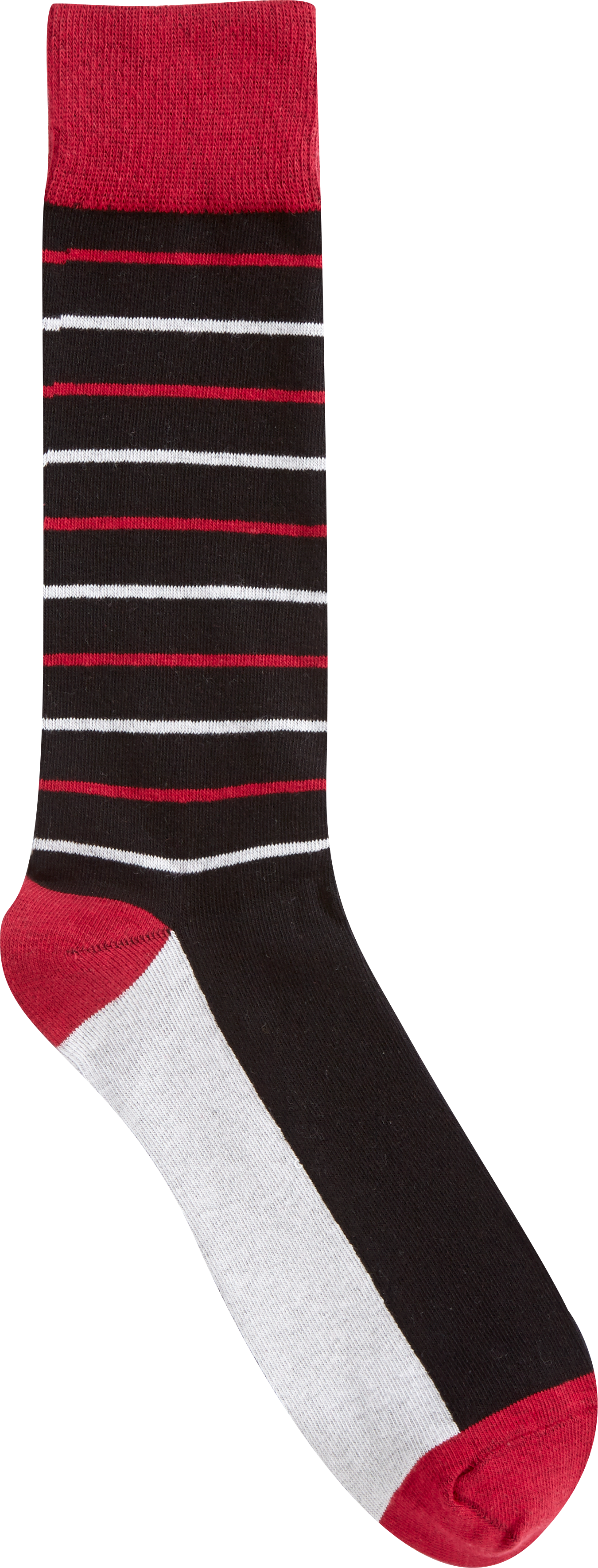 Joseph Abboud Black Red And White Stripe Socks Men S