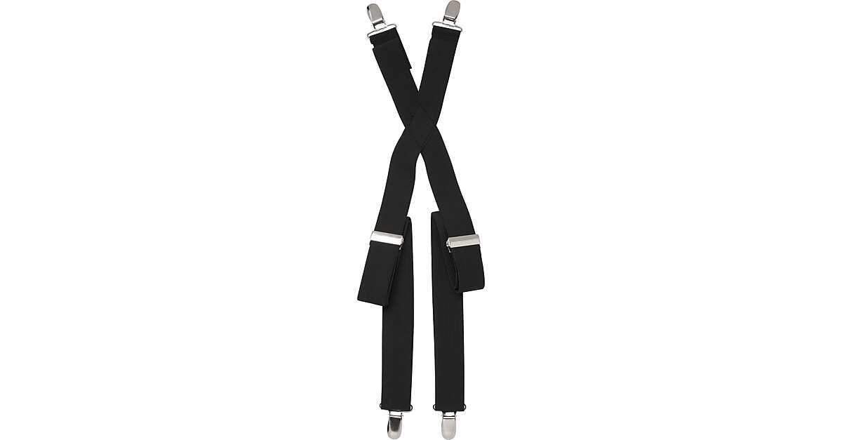 Men's Wearhouse Tuxedo Formal Black Clip Suspenders Men's Belts