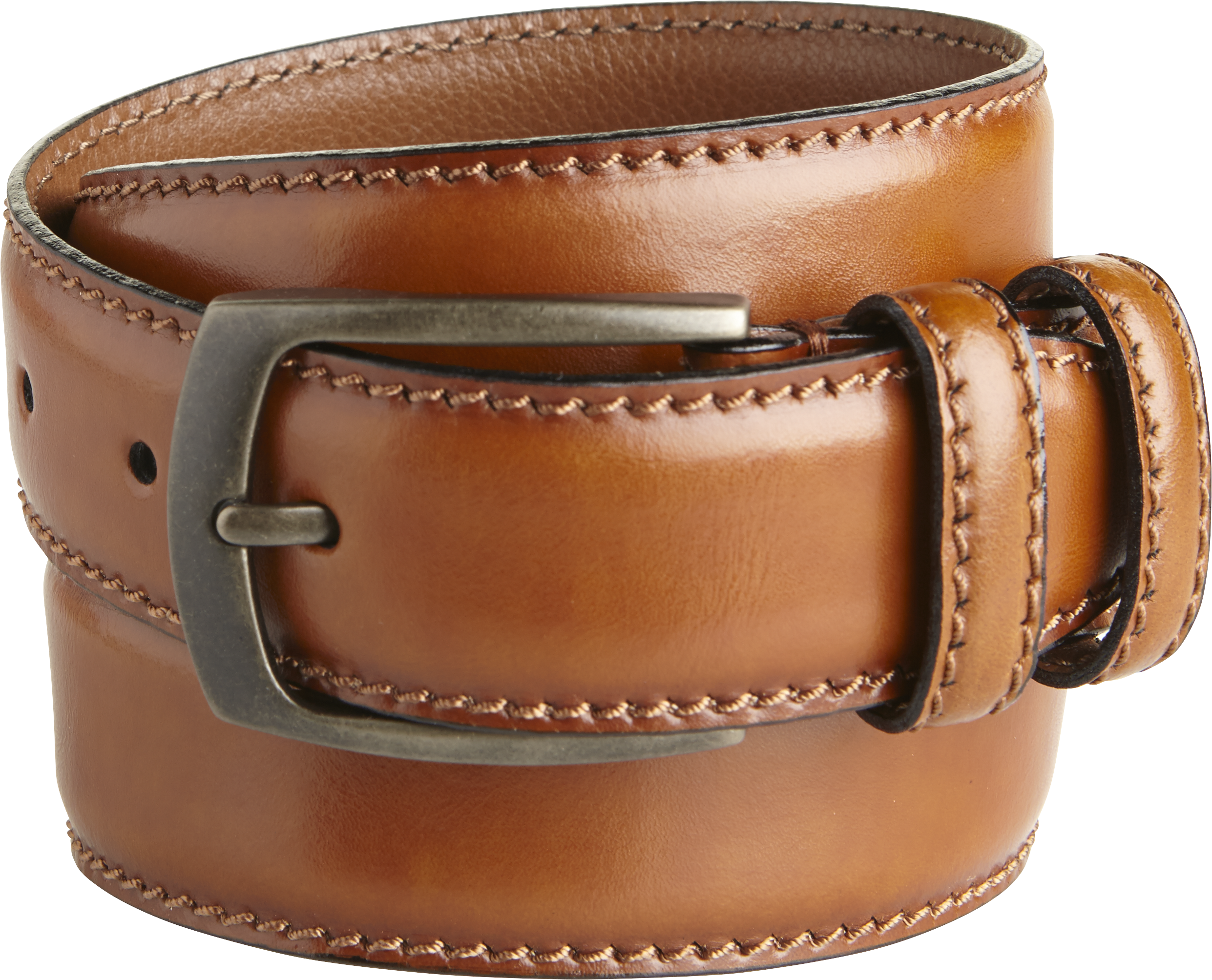 cognac belt and shoes