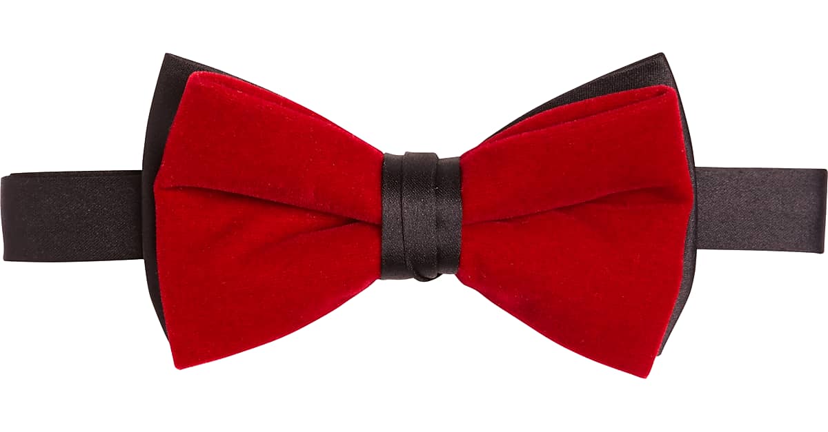 Calvin Klein Red & Black Bow Tie - Men's Bow Ties | Men's Wearhouse