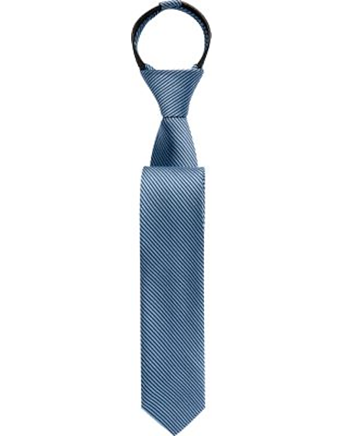 Joseph Abboud Boys Blue Stripe 14-Inch Zippered Tie - Men&#39;s Sale | Men&#39;s Wearhouse