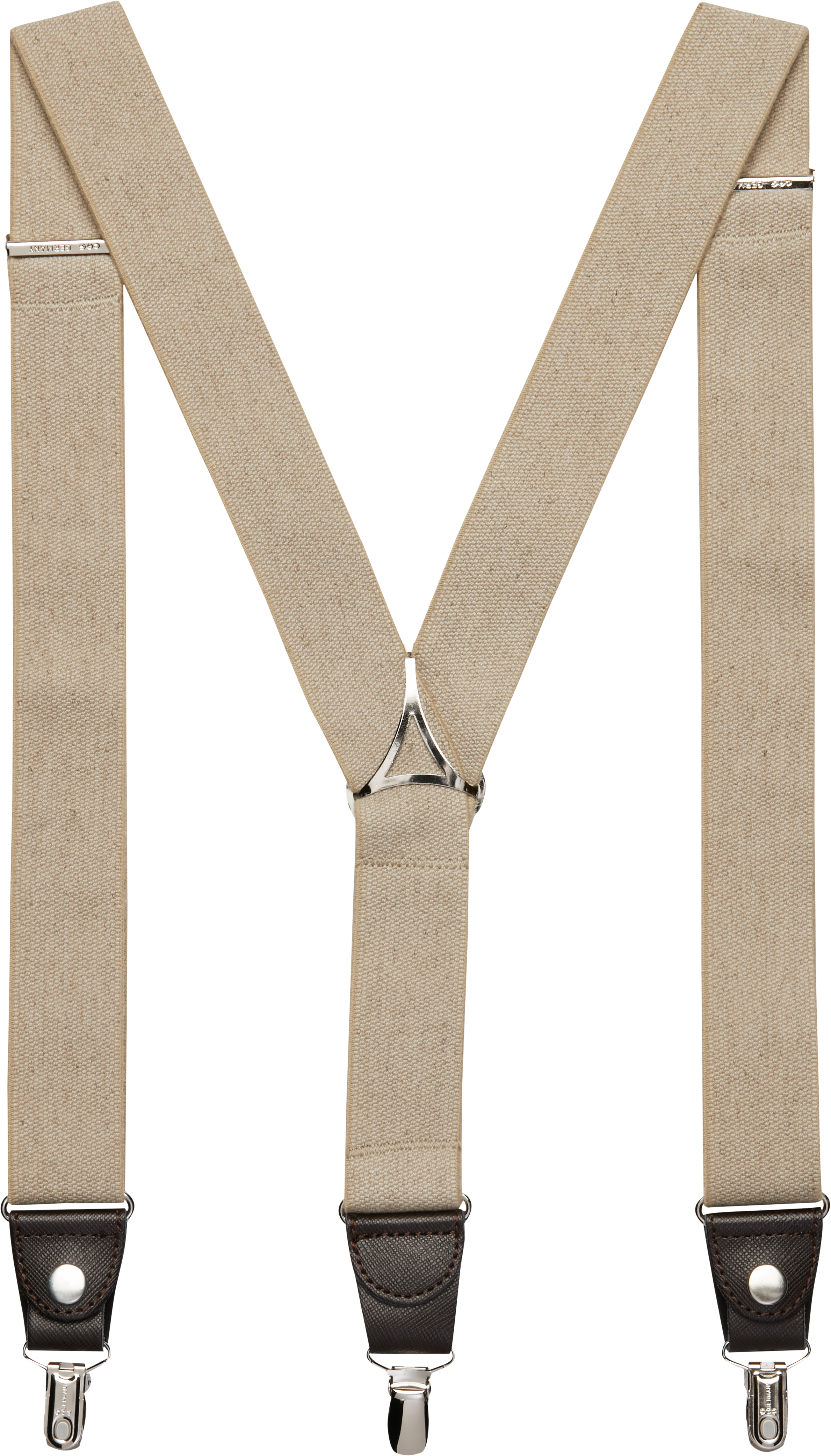 Egara Khaki Clip Suspenders Men S Accessories Men S Wearhouse