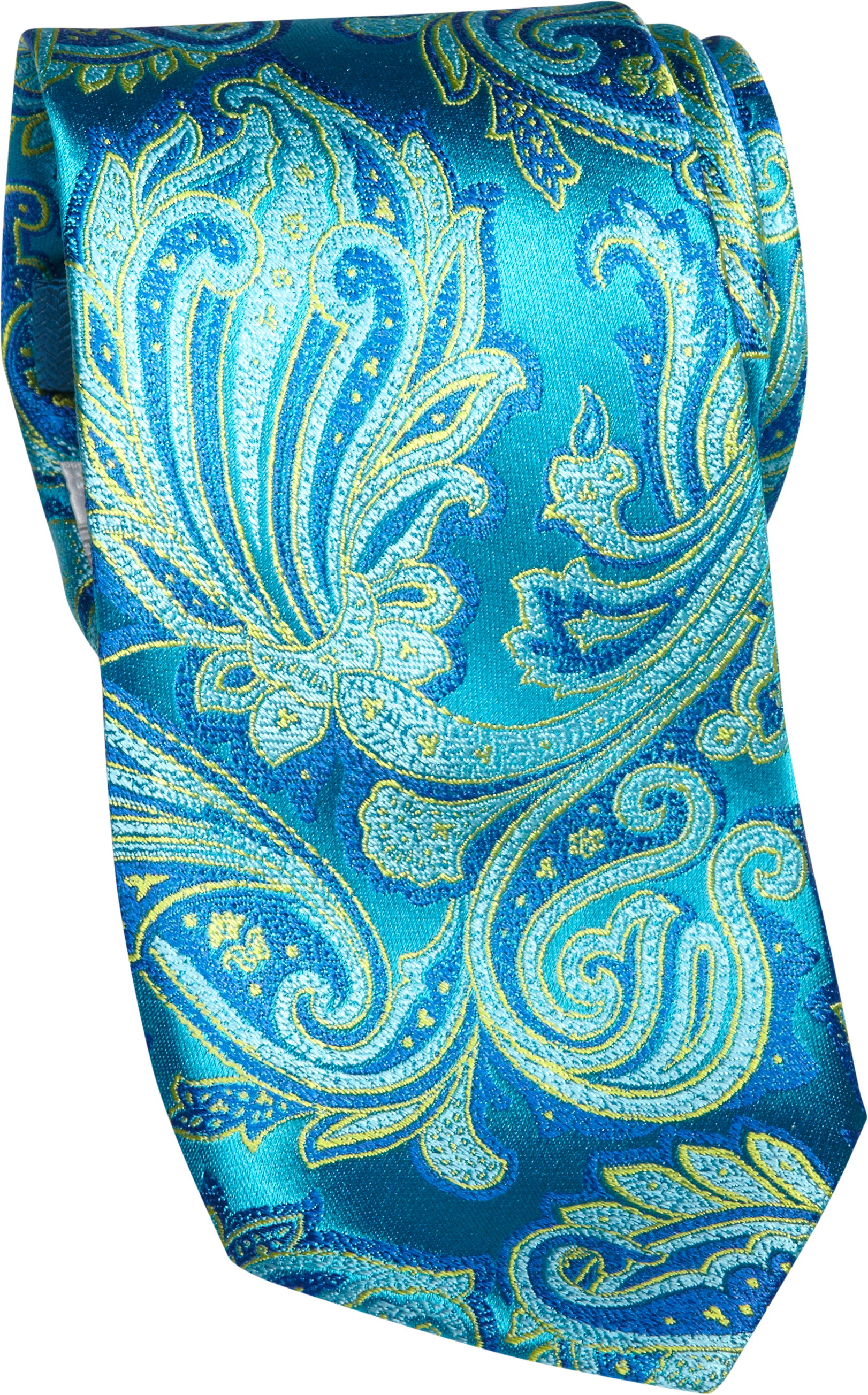 Jhane Barnes Turquoise And Blue Paisley Narrow Tie Men S