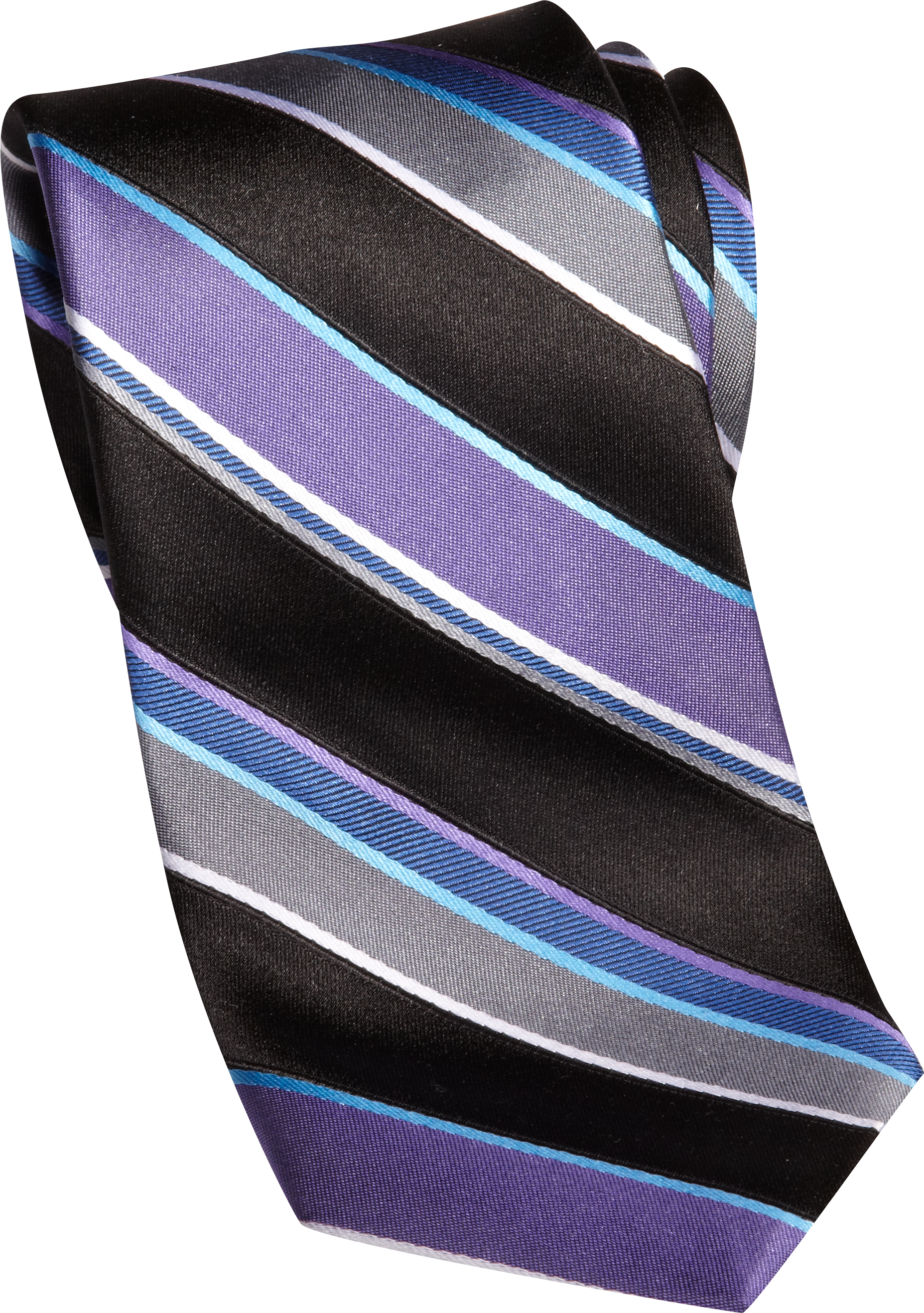 Jhane Barnes Black And Lavender Stripe Narrow Tie Men S