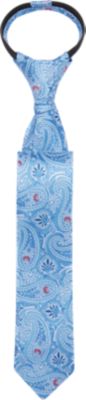 Joseph Abboud Boys Light Blue Floral Paisley 14-Inch Zippered Tie - Men&#39;s Sale | Men&#39;s Wearhouse